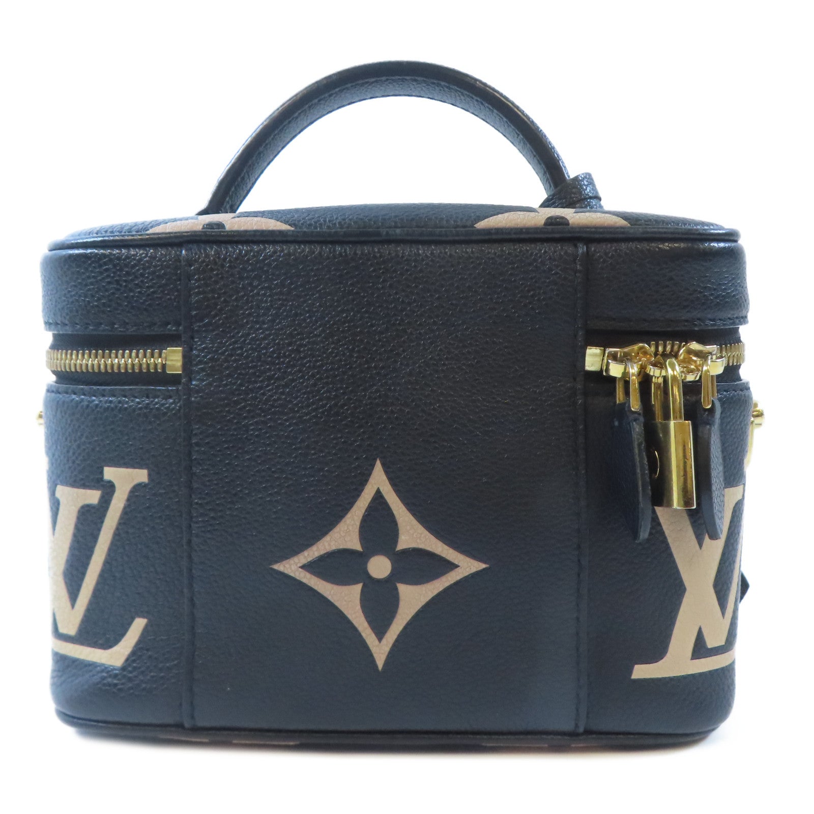 LOUIS VUITTON Monogram Giant Vanity PM金扣手挽肩背兩用袋黑色