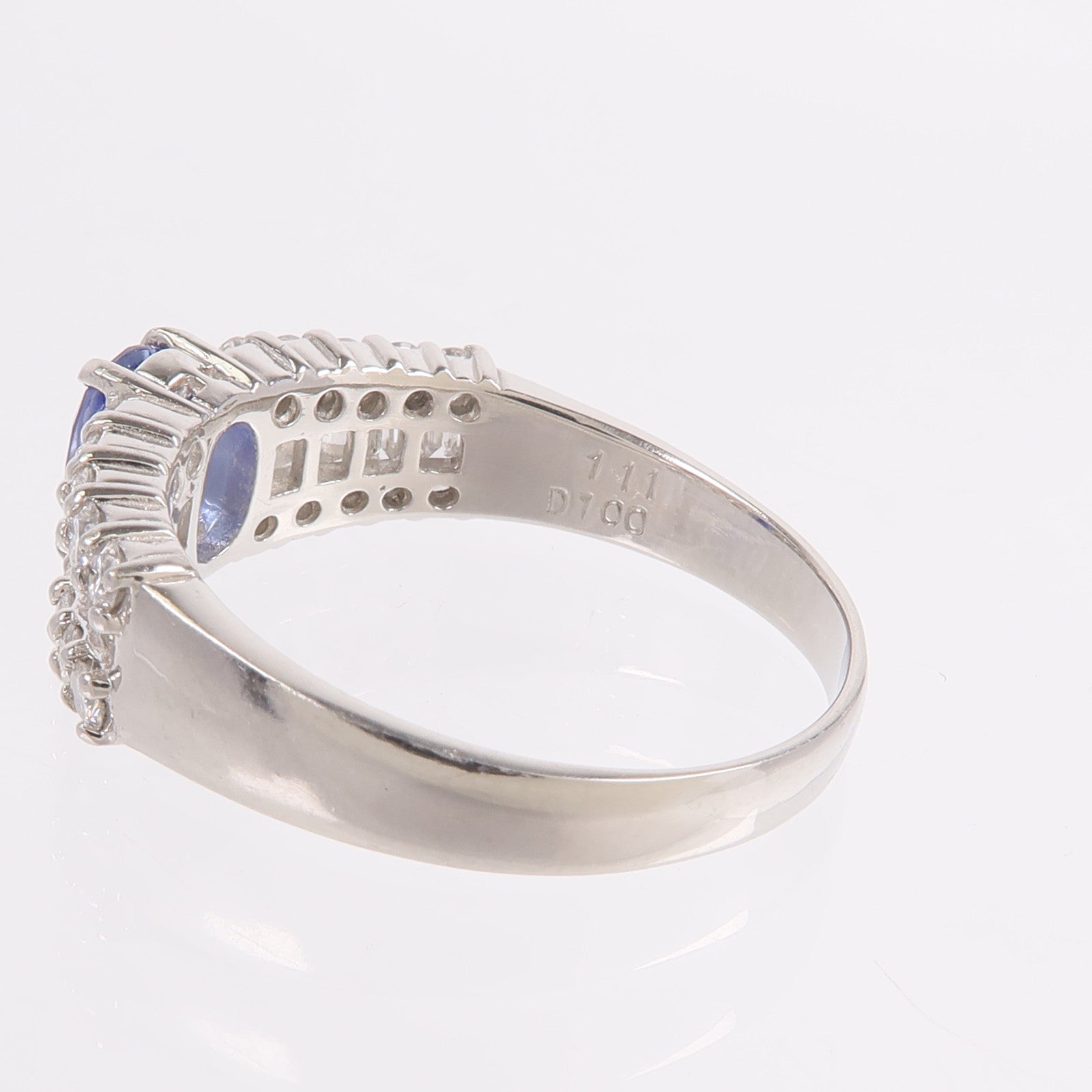 JEWELRY PT900鉑金Sapphire Diamond Ring藍寶石/鑽石戒指
