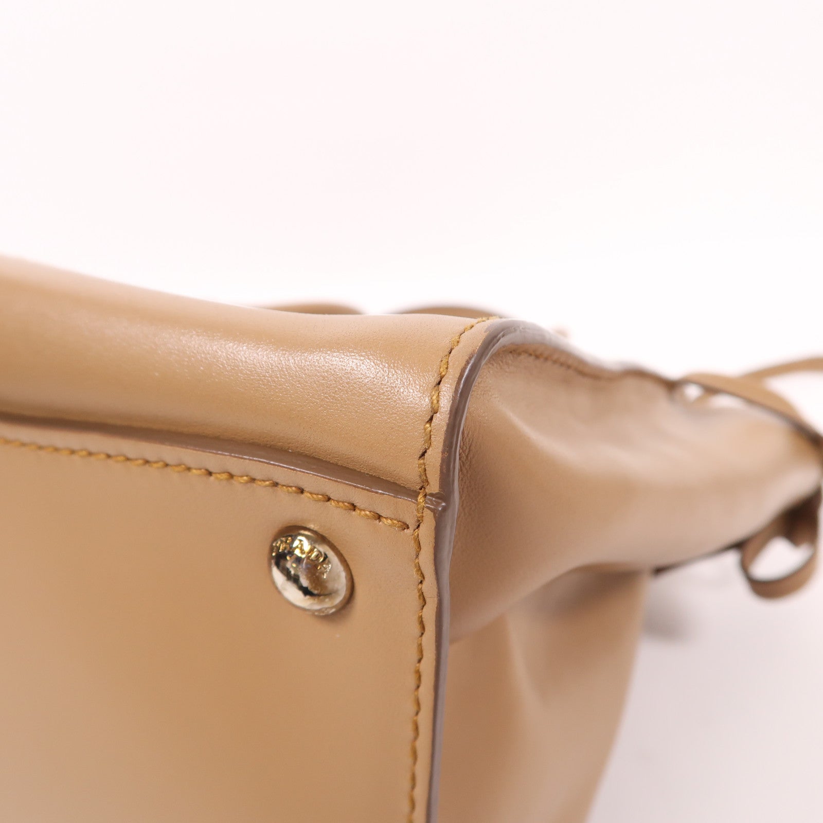 PRADA 牛皮皮革2 Way Shoulder銀扣手挽肩背兩用袋