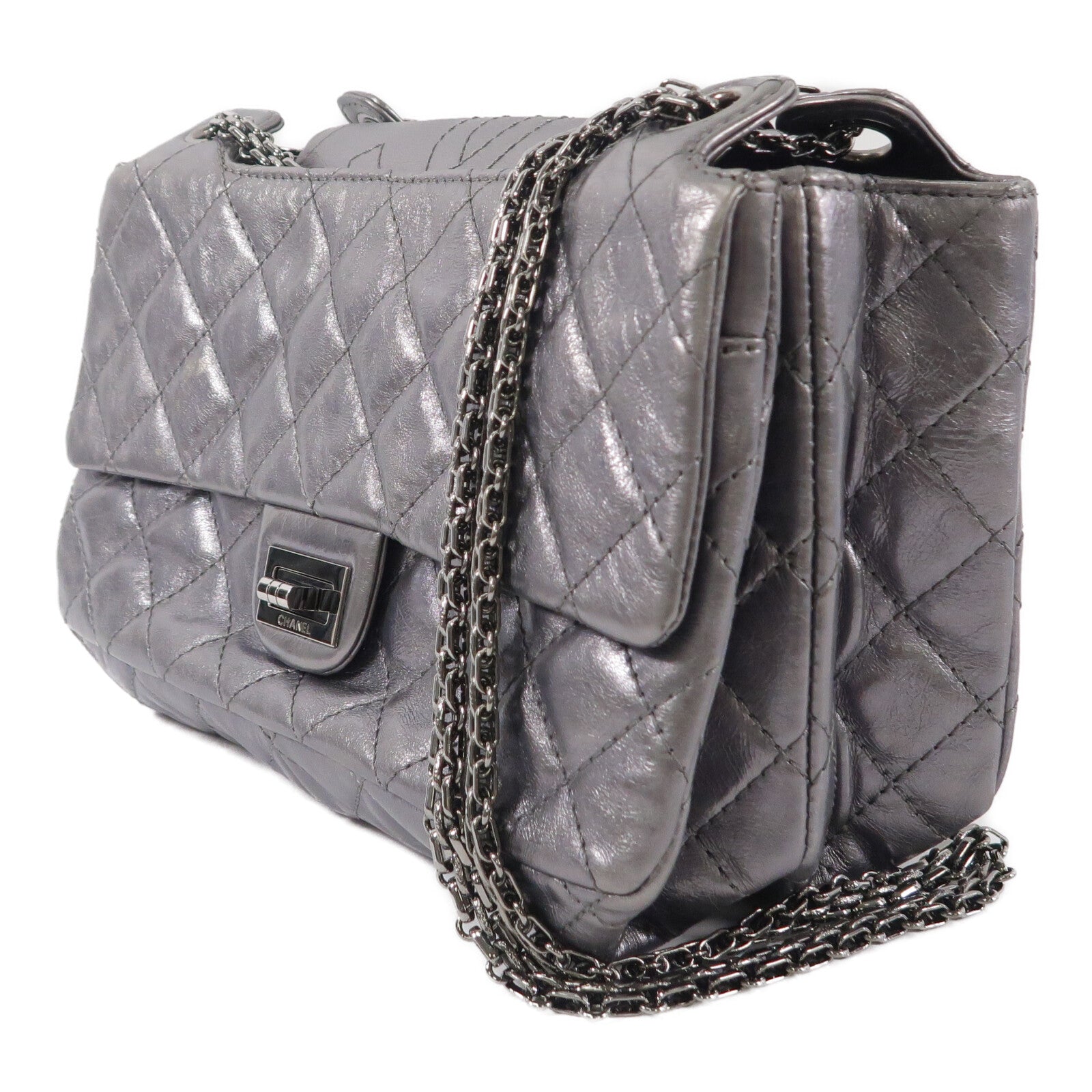 CHANEL 牛皮皮革2.55 Reissue Shoulder Bag鏈帶肩背袋