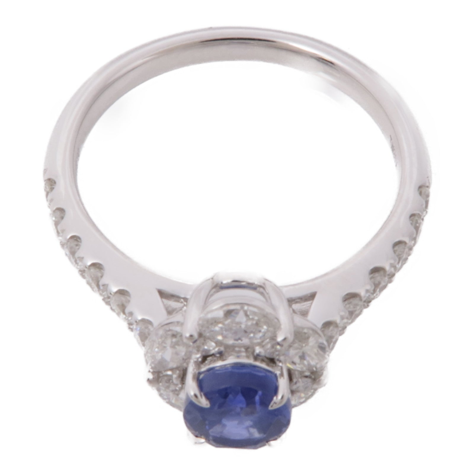 JEWELRY 【激減優惠】18K白金Sapphire/Diamond Ring 藍寶石/鑽石戒指US#6