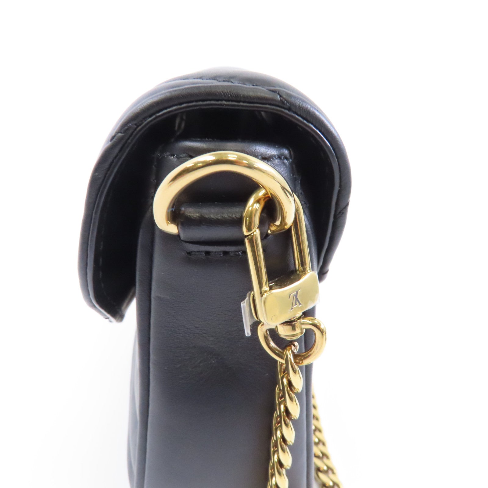 LOUIS VUITTON 牛皮皮革New Wave金扣手挽肩背兩用袋黑色