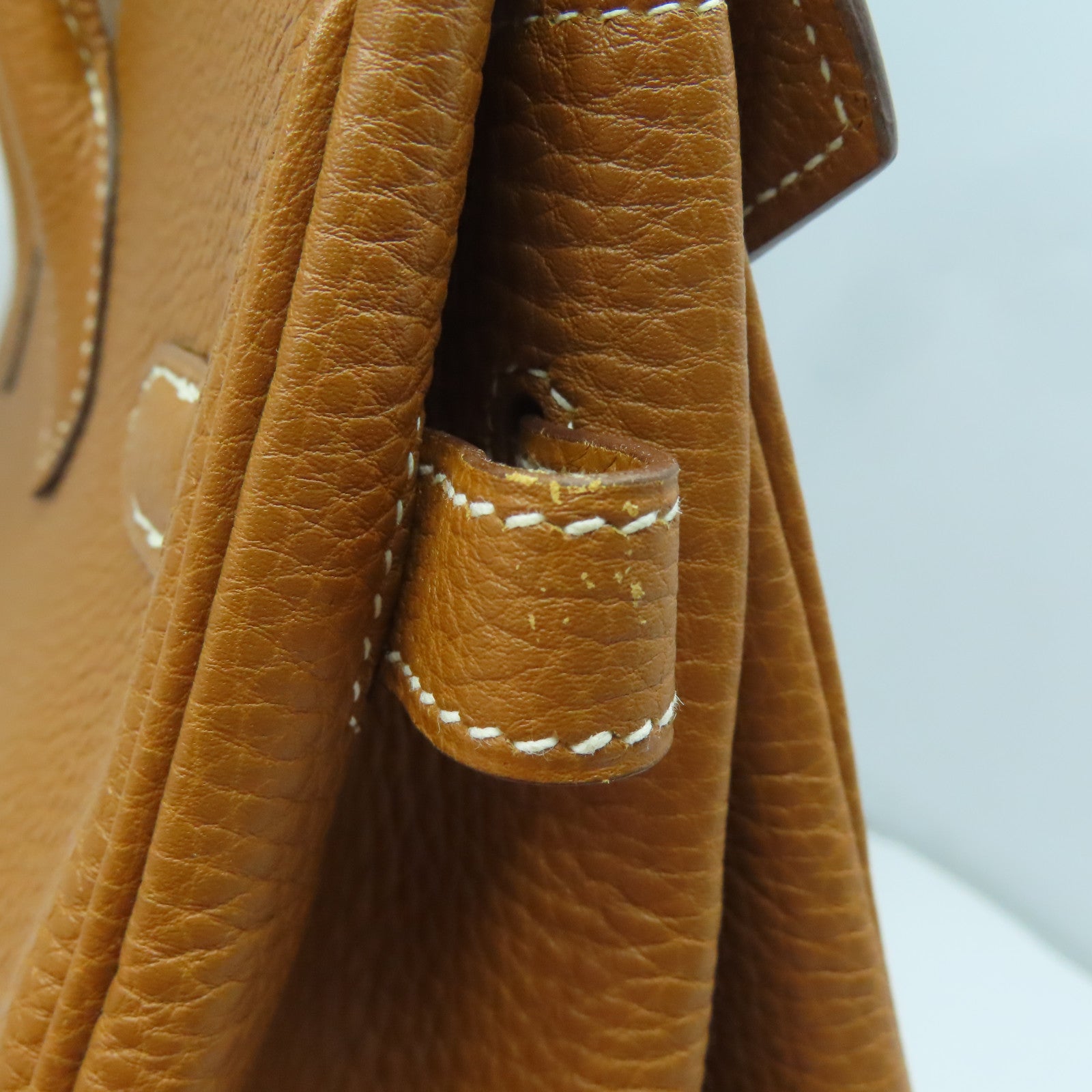 HERMES Togo皮革Haut a Courroies 32銀扣手挽袋啡色