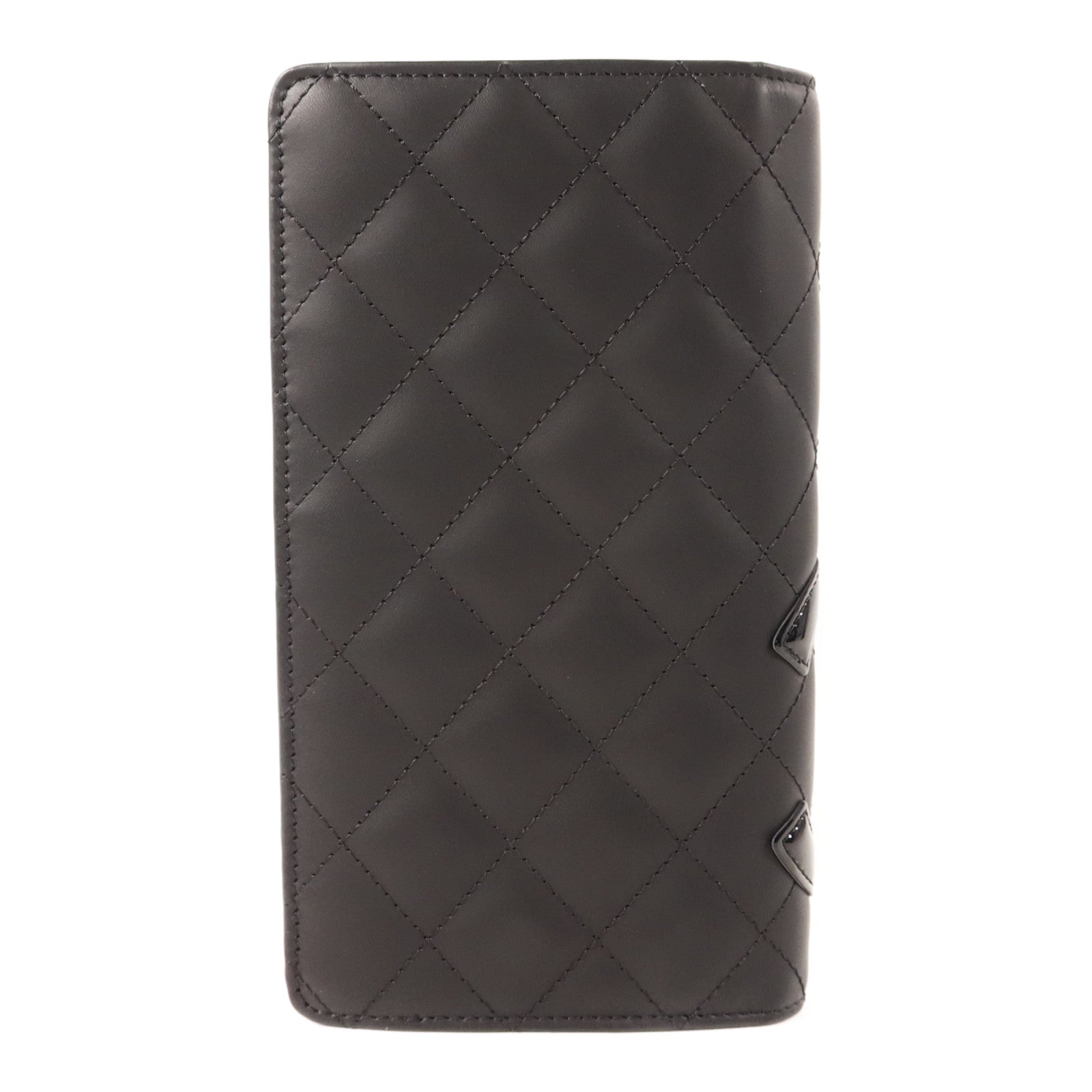 CHANEL 牛皮皮革Cambon Long Bifold Wallet銀扣長錢包