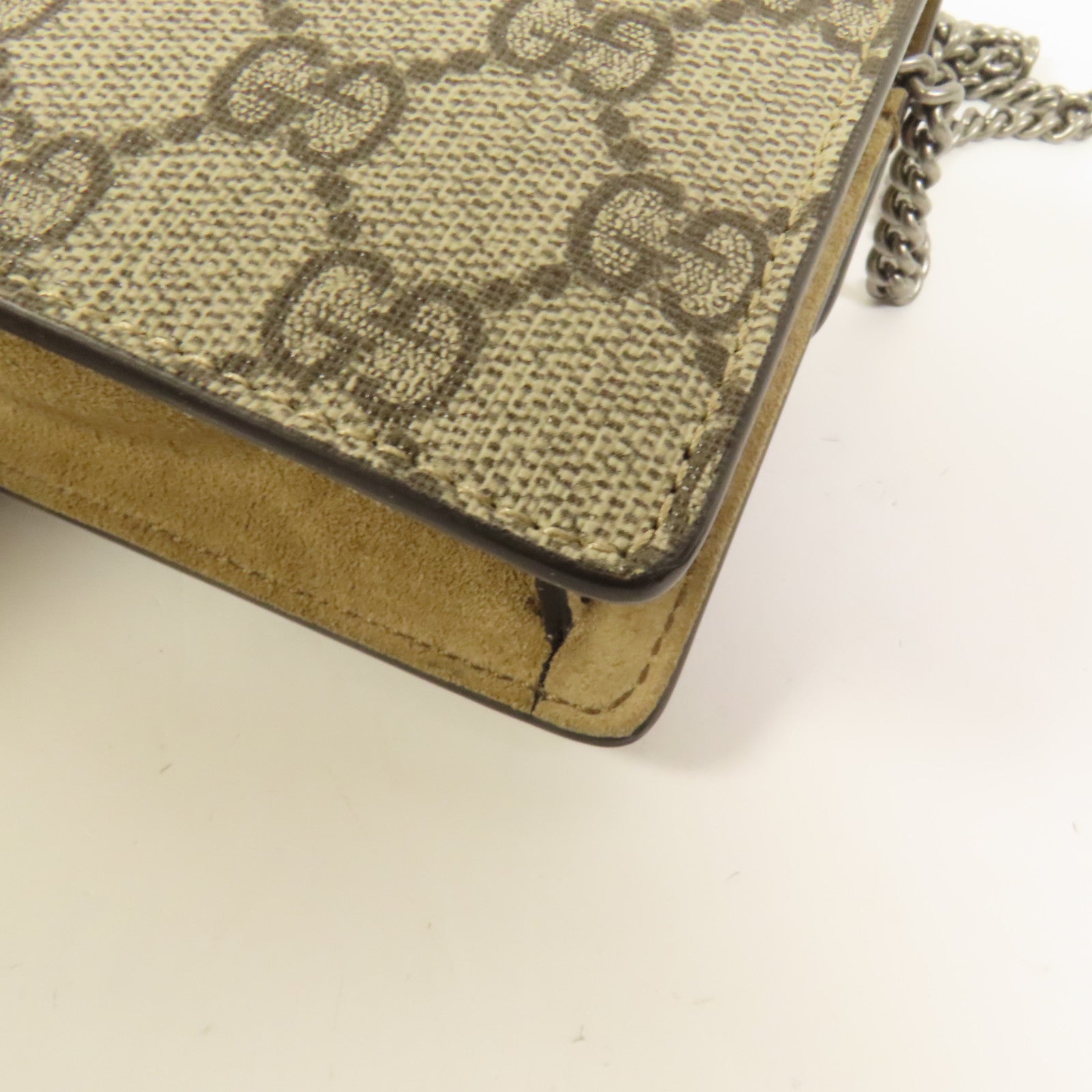GUCCI 塗層帆布Dionysus GG Super Mini肩背袋