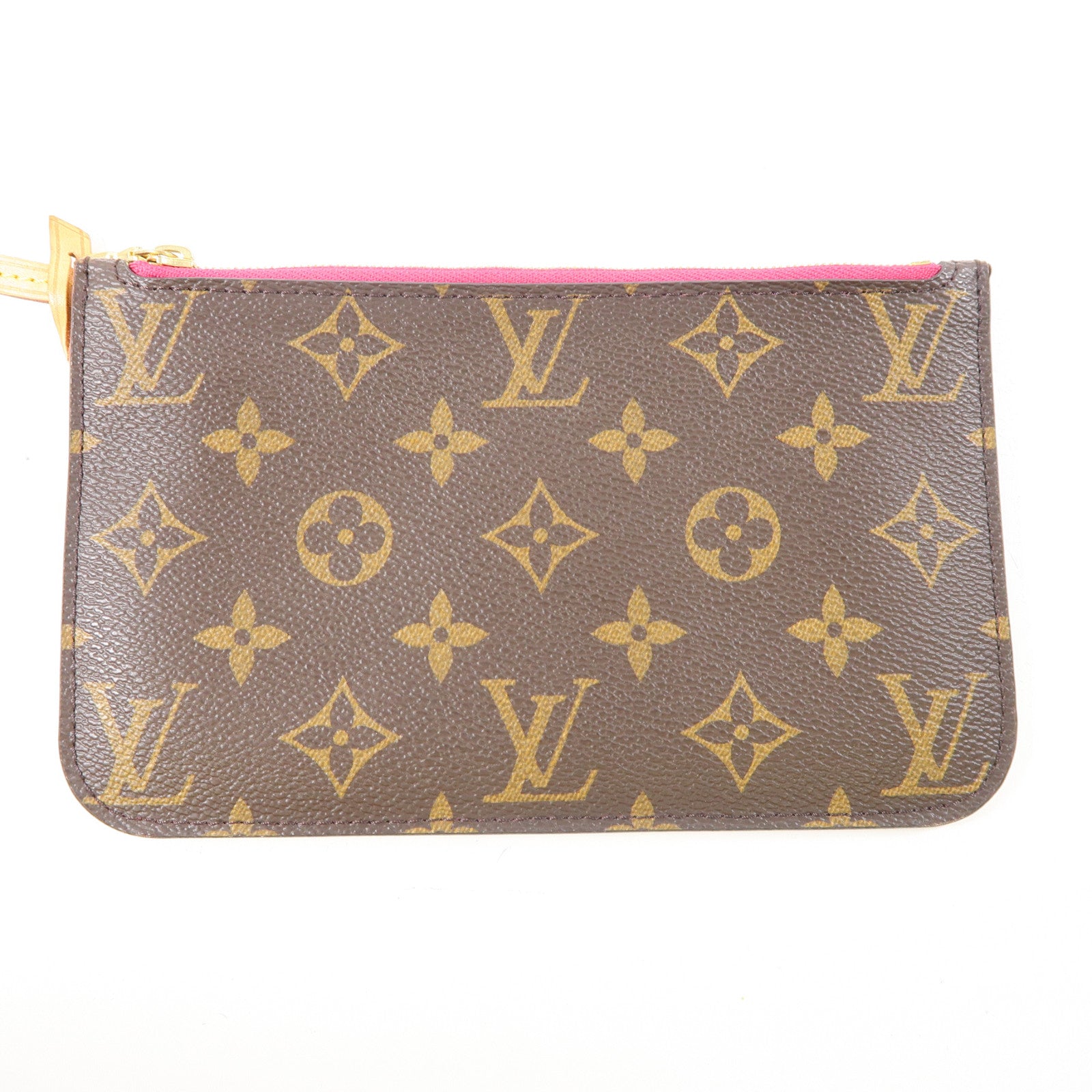 LOUIS VUITTON Monogram Neverfull PM金扣手挽袋啡色