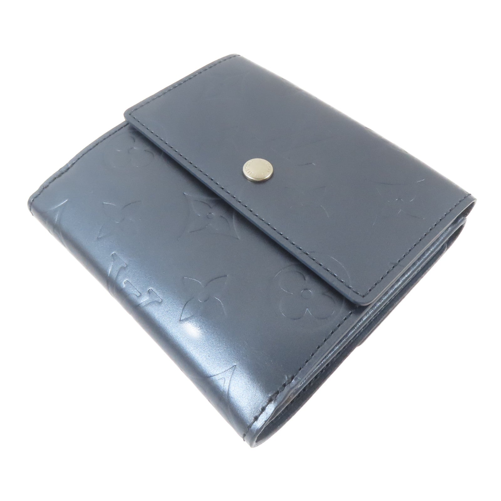 LOUIS VUITTON Monogram Mat Porto Monevier Cult Credit銀扣錢包灰色