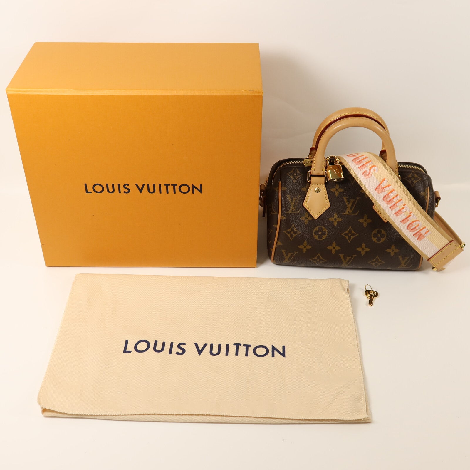 LOUIS VUITTON Monogram Speedy Bandoulière 20金扣手挽肩背兩用袋