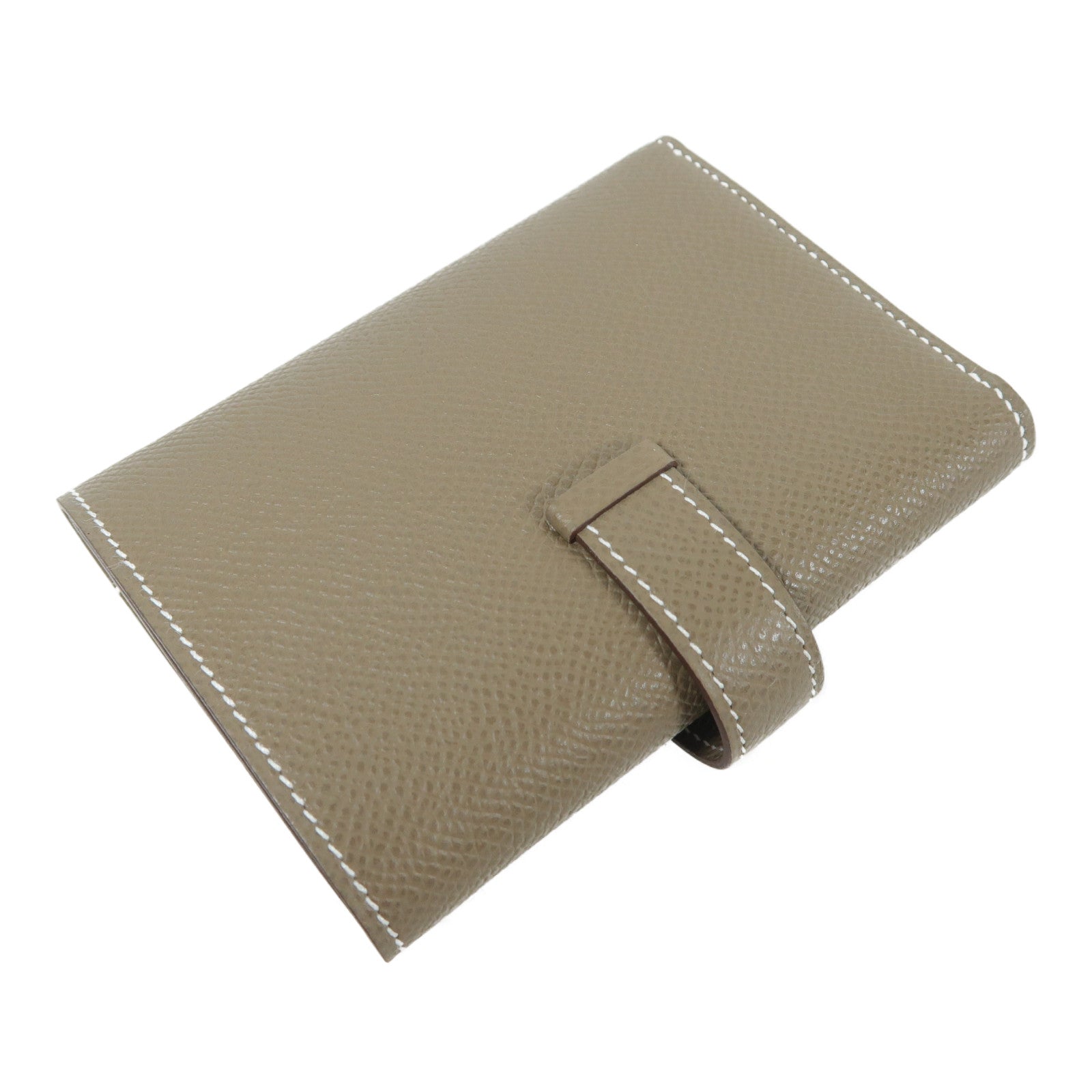 HERMES Epsom皮革Bearn Wallet金扣錢包Etoupe