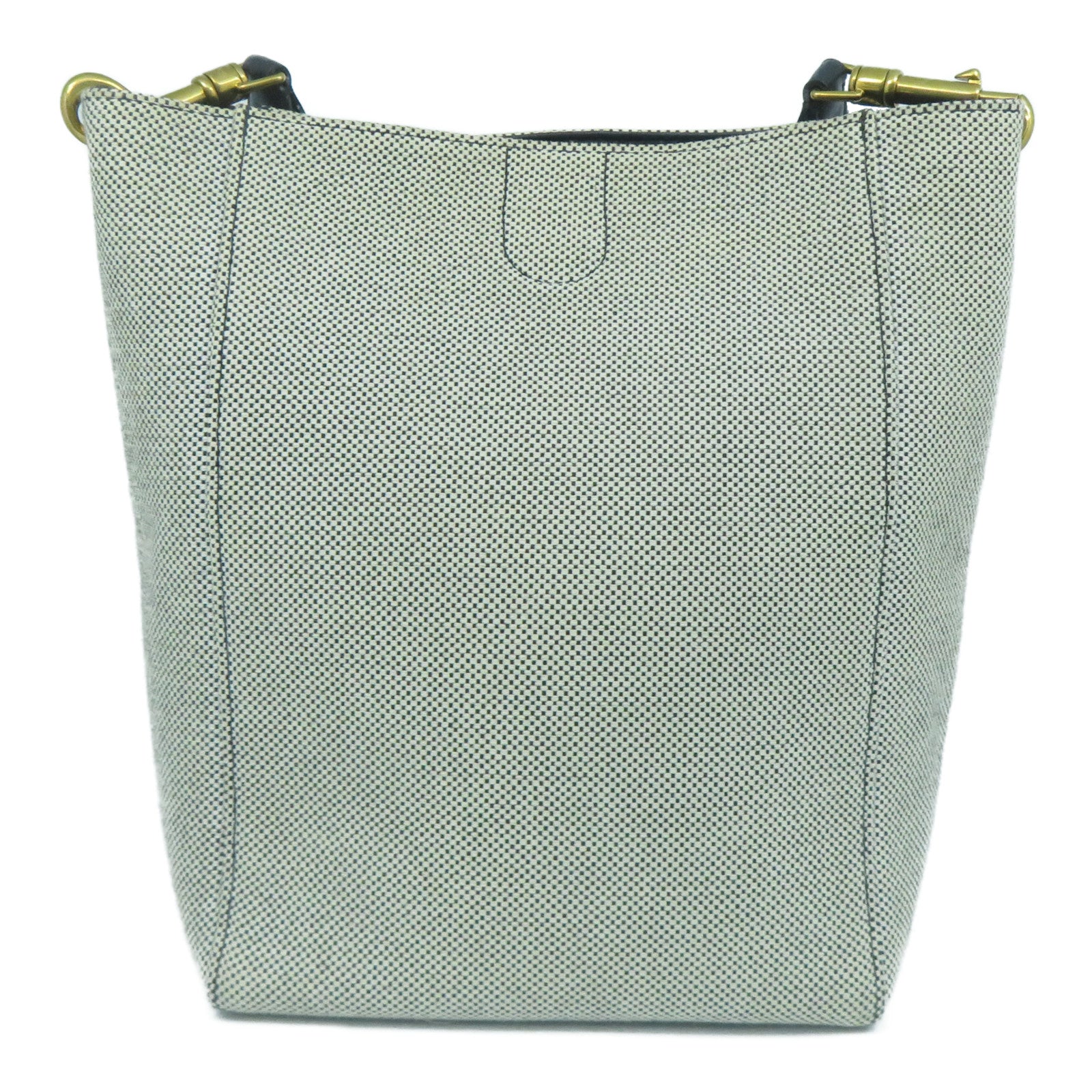 CELINE 【激減優惠】帆布Shoulder Bag金扣肩背袋黑色/灰色