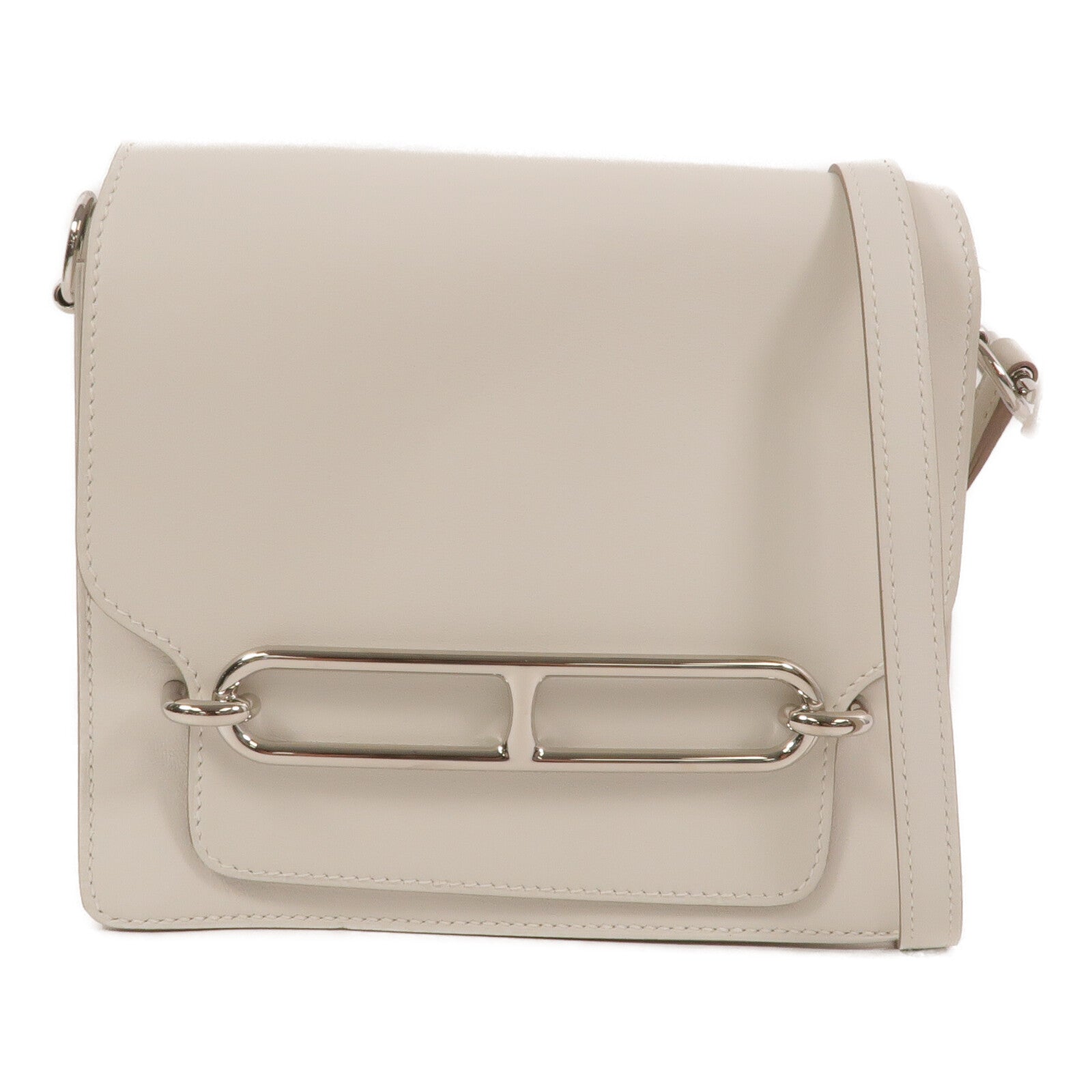 HERMES Evercolor皮革Mini Roulis肩背袋Blanc