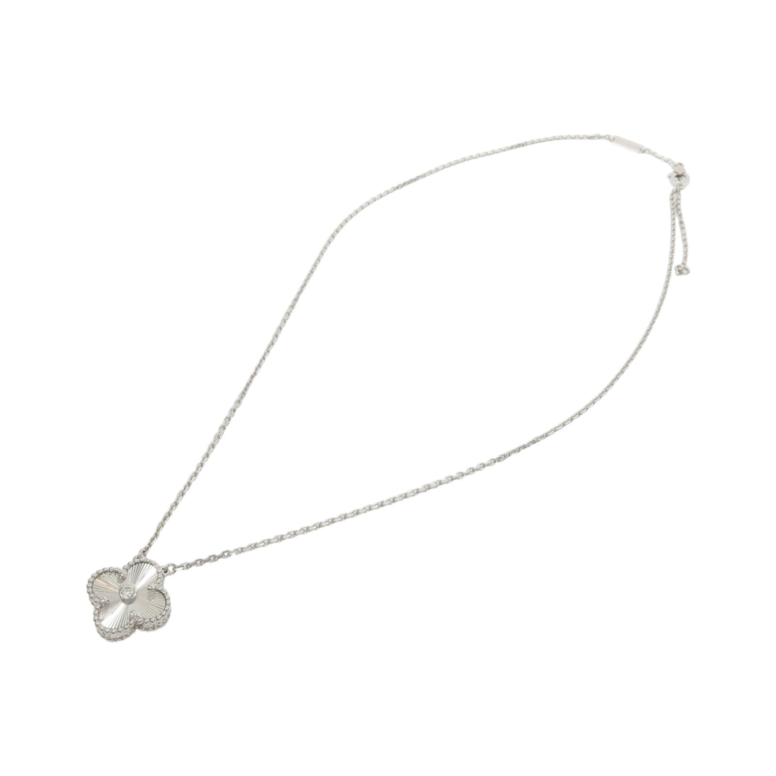 Van Cleef & Arpels 18K白金Vintage Alhambra Holiday 2020鑽石項鍊