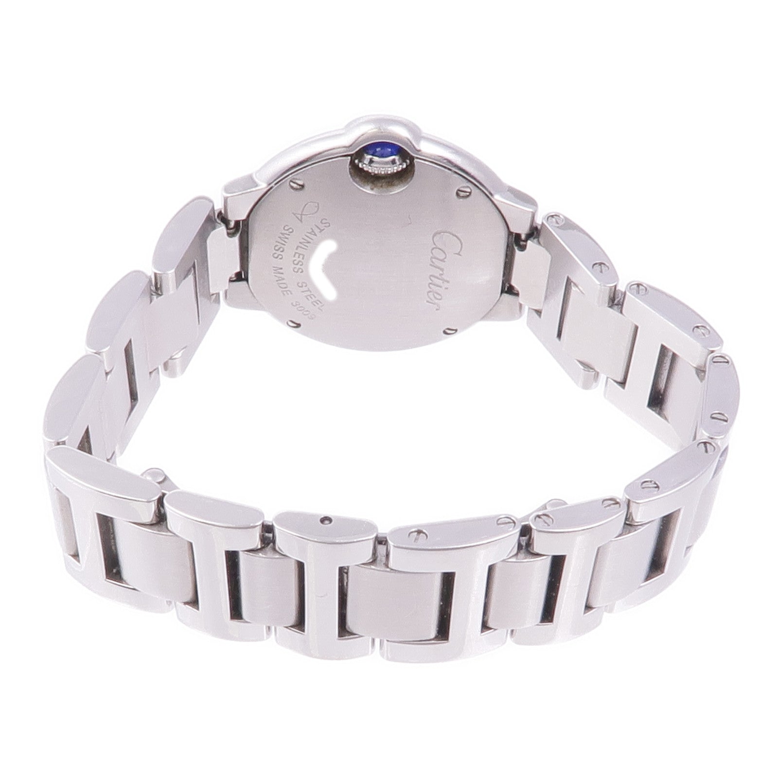 CARTIER Ballon Bleu SM W6920038 Quartz Watch Stainless Steel Pink