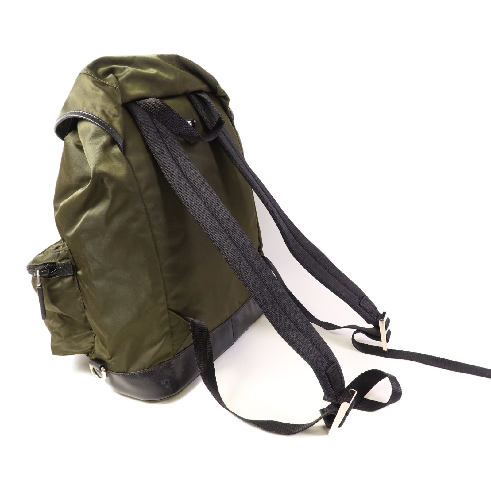 PRADA 尼龍Backpack銀扣背包