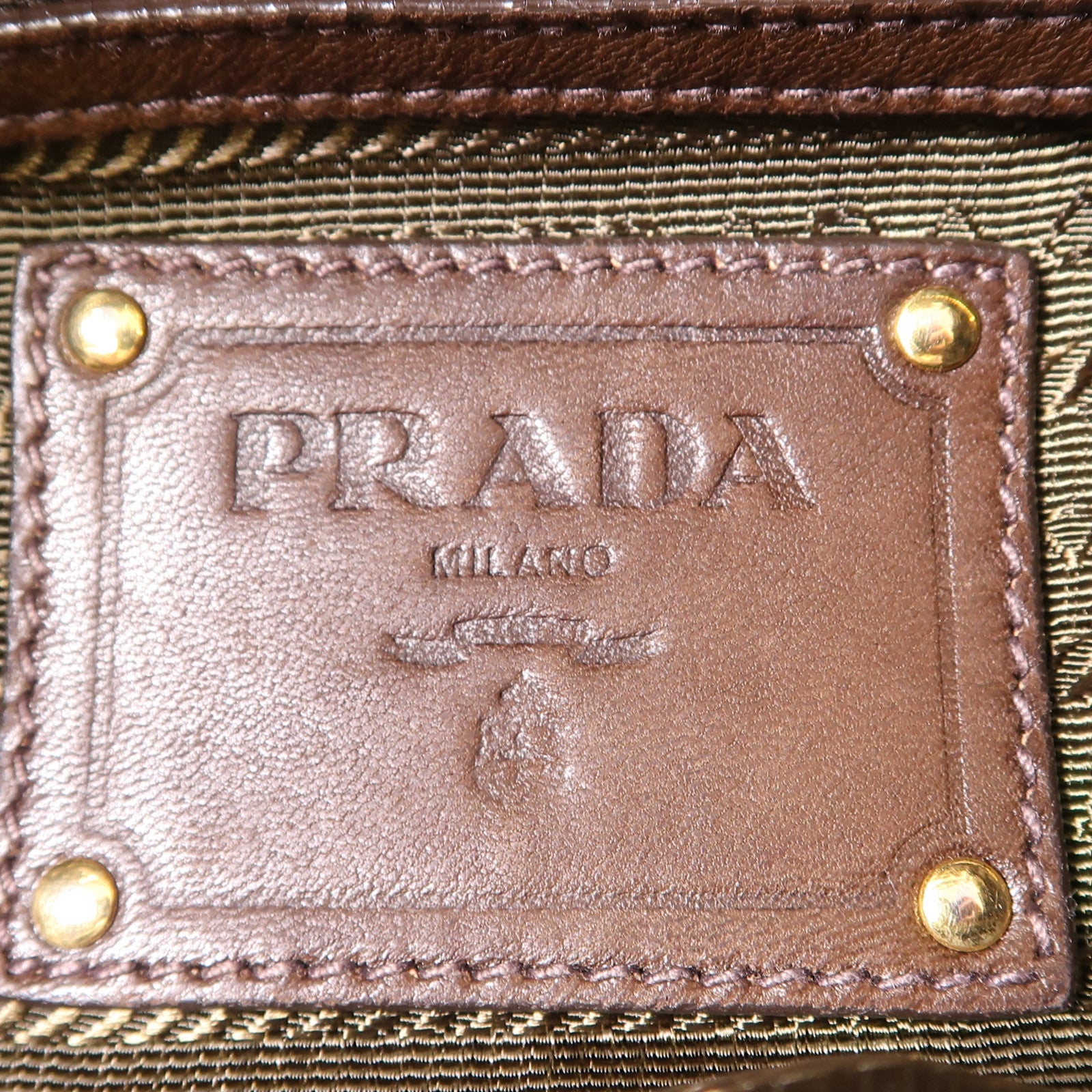 PRADA GHW Handbag BN1728 Nylon Green