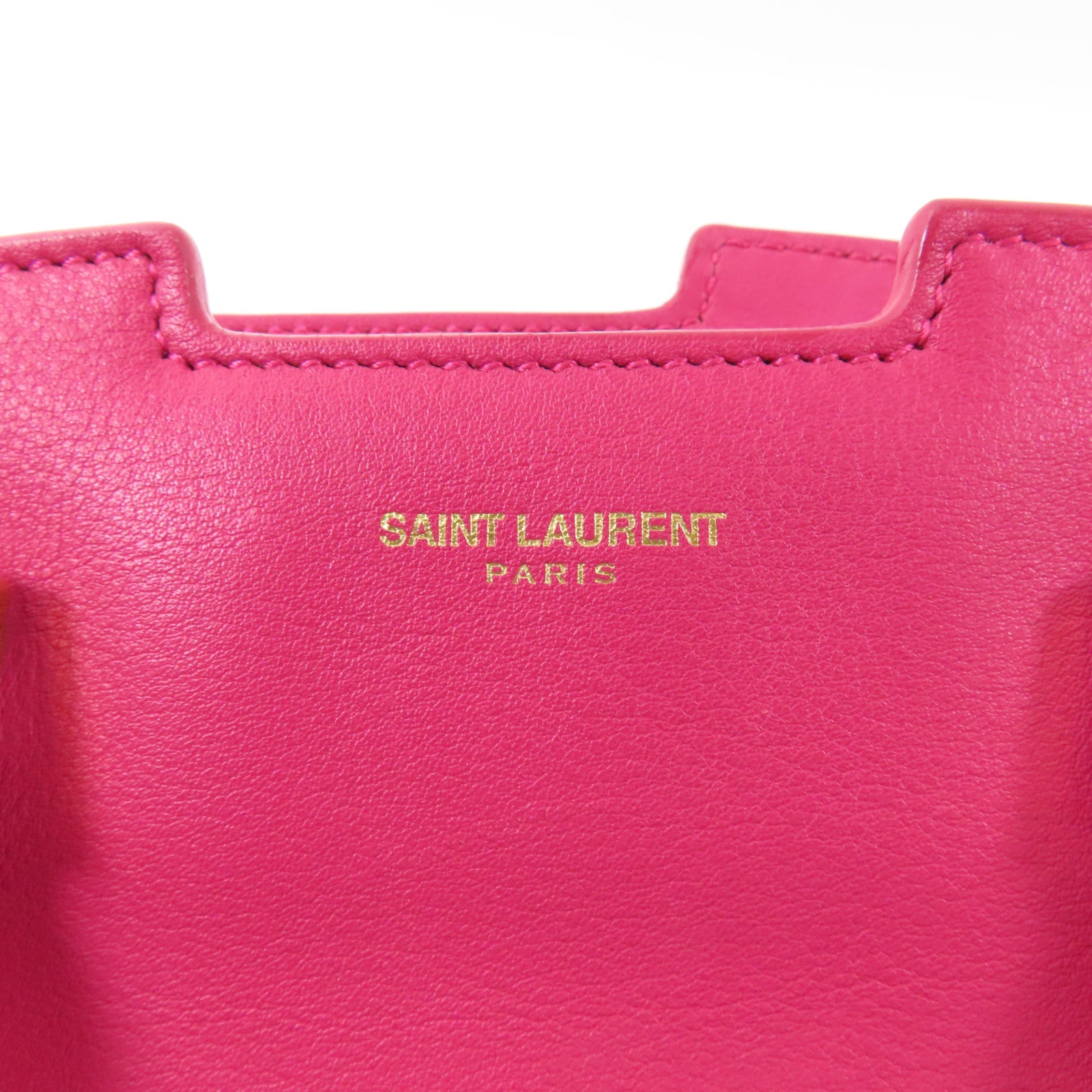YVES SAINT LAURENT 牛皮皮革Y Cabas金扣手挽肩背兩用袋