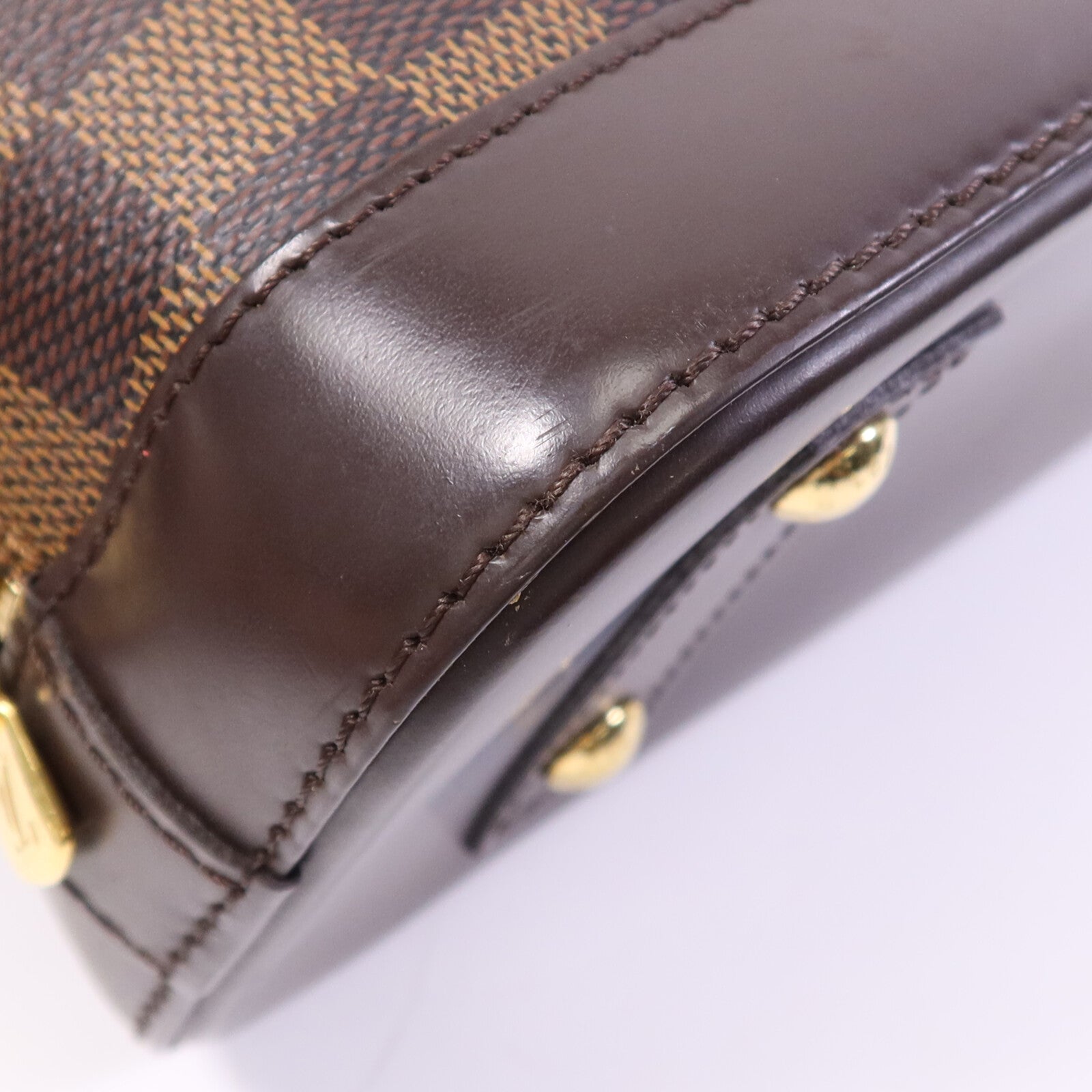 LOUIS VUITTON Damier Alma BB金扣手挽肩背兩用袋