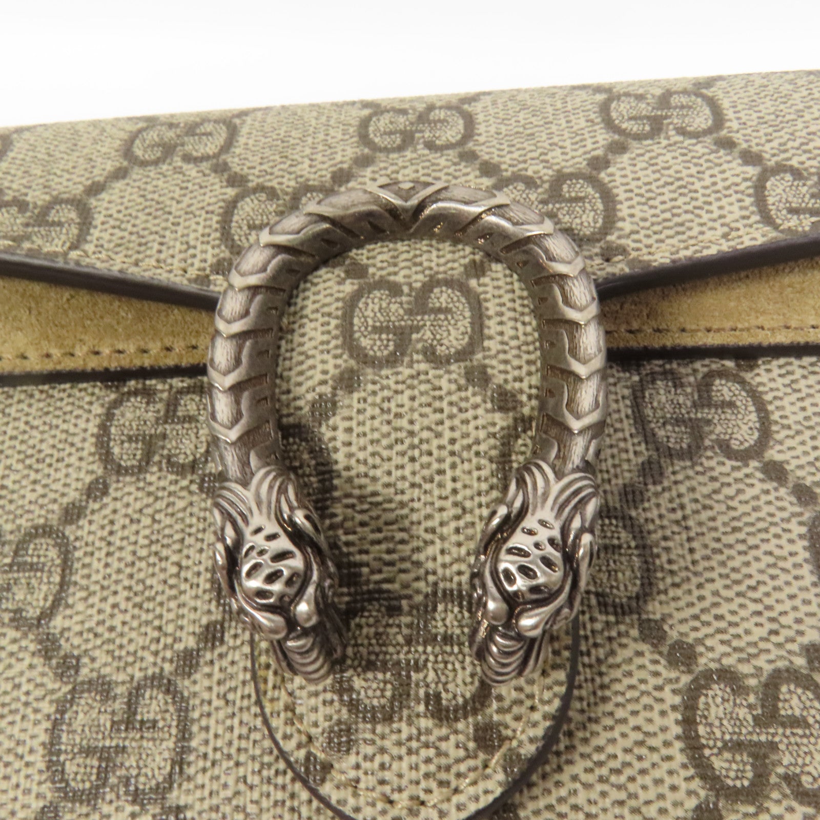 GUCCI 塗層帆布Dionysus GG Super Mini肩背袋