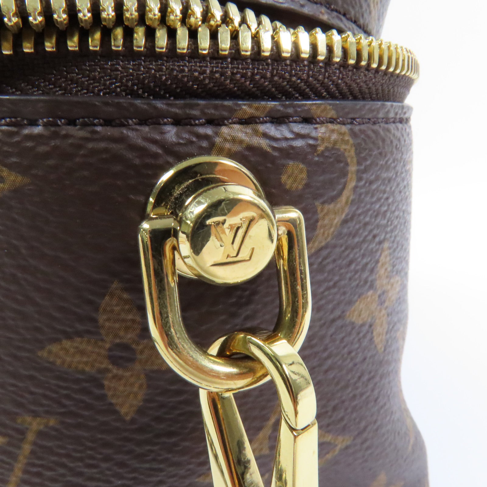 LOUIS VUITTON 【激減優惠】Monogram/Monogram Reverse Vanity PM金扣手挽肩背兩用袋啡色