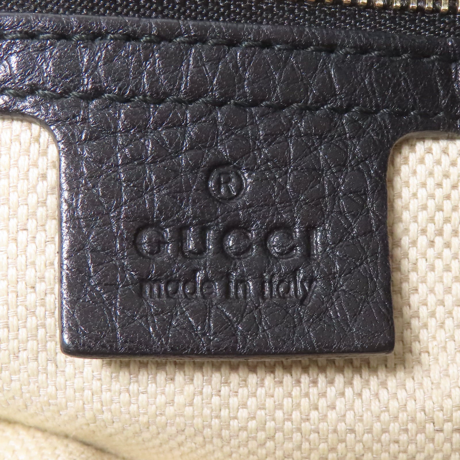 GUCCI GG GHW Soho Pebbled Chain Shoulder Bag 308982 Calfskin Leather Black