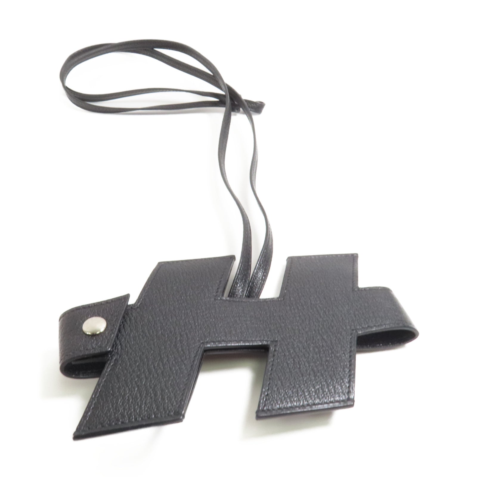 HERMES Chevre皮革H Tap Phone Case銀扣電話套