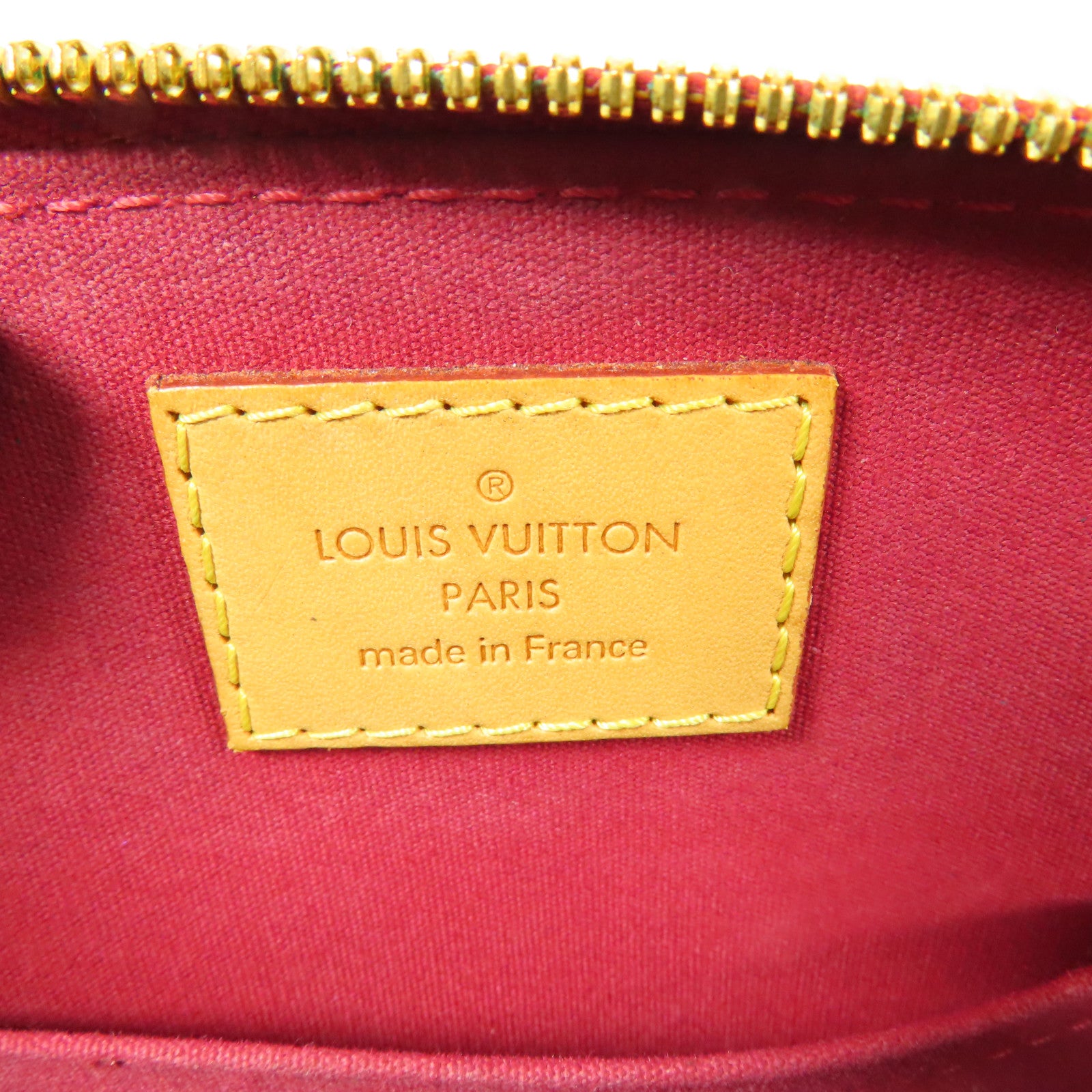 LOUIS VUITTON Vernis Alma BB金扣手挽肩背兩用袋紅色