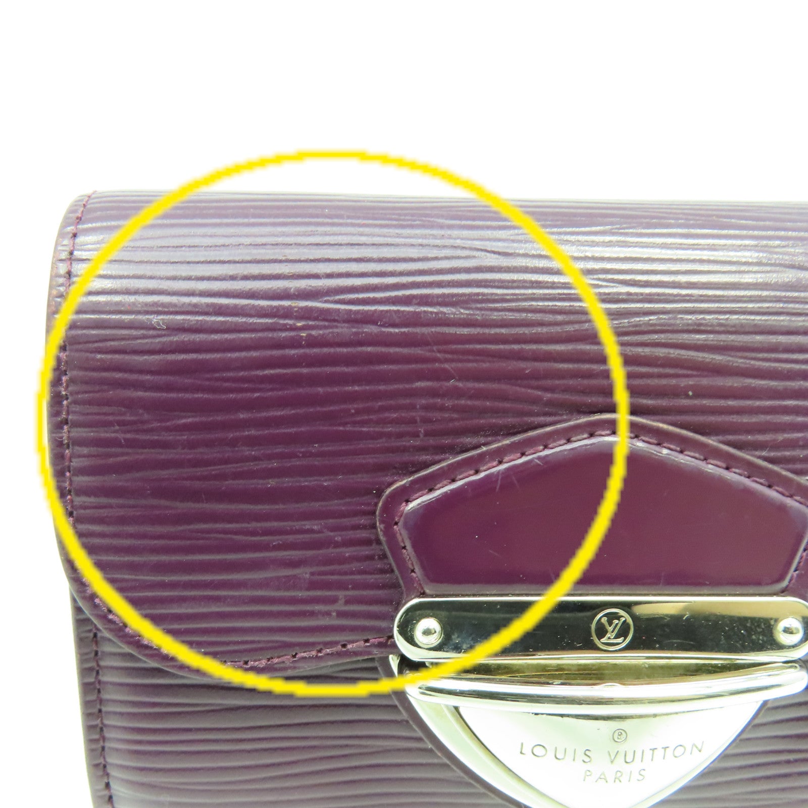 LOUIS VUITTON 【清倉大減價】Epi Joey Wallet銀扣短錢包紫色
