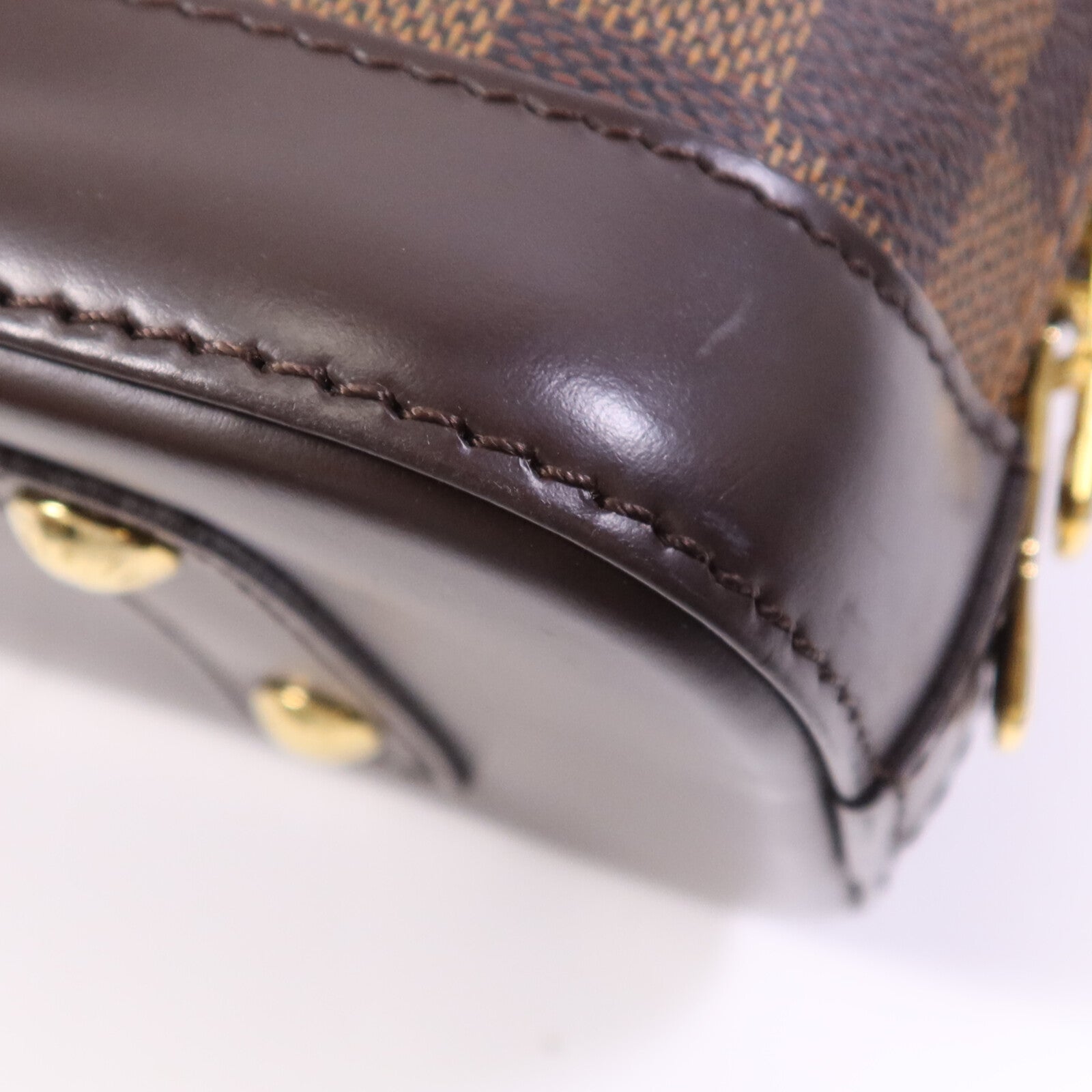 LOUIS VUITTON Damier Alma BB金扣手挽肩背兩用袋