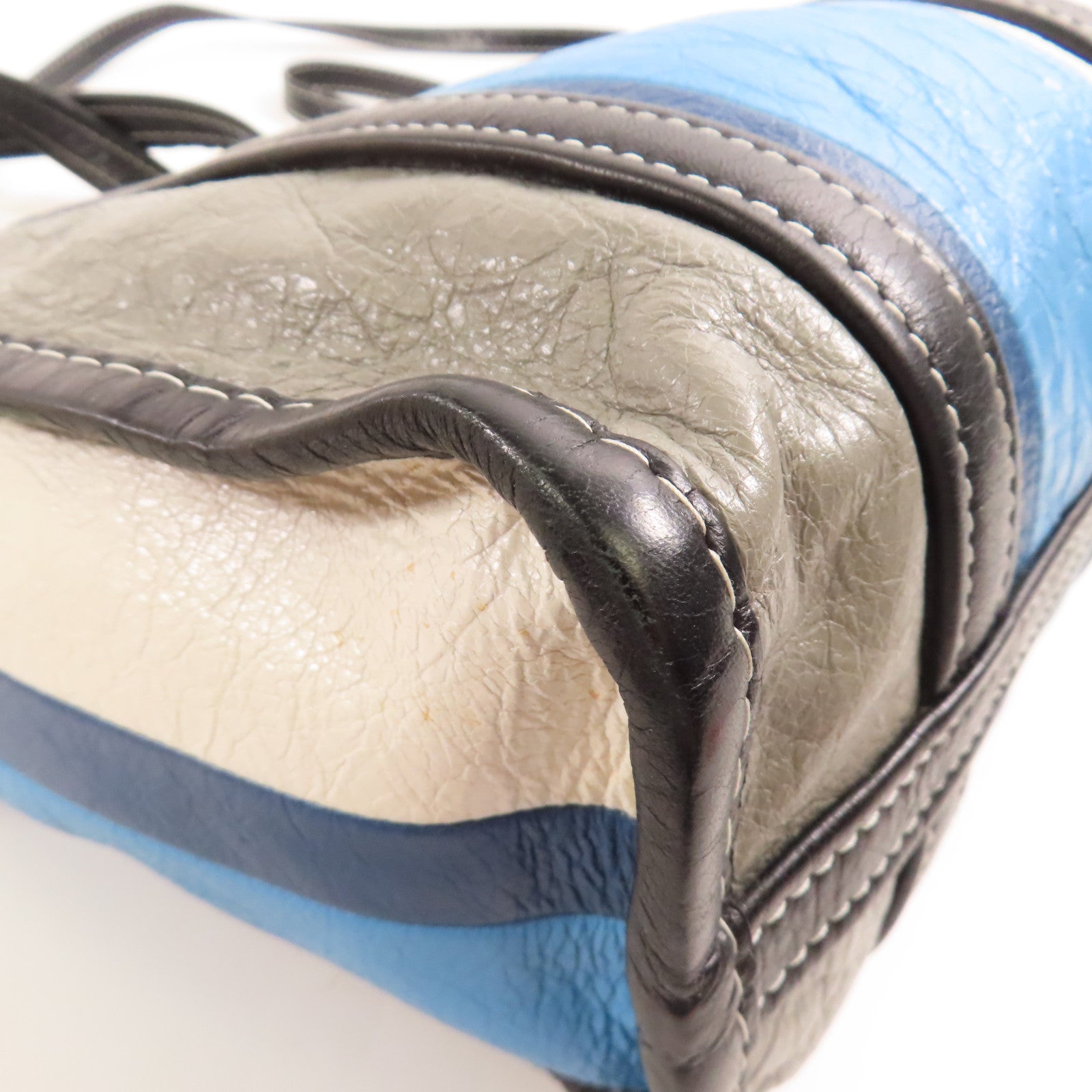 BALENCIAGA 牛皮皮革Bazzaar XS銀扣手挽肩背兩用袋