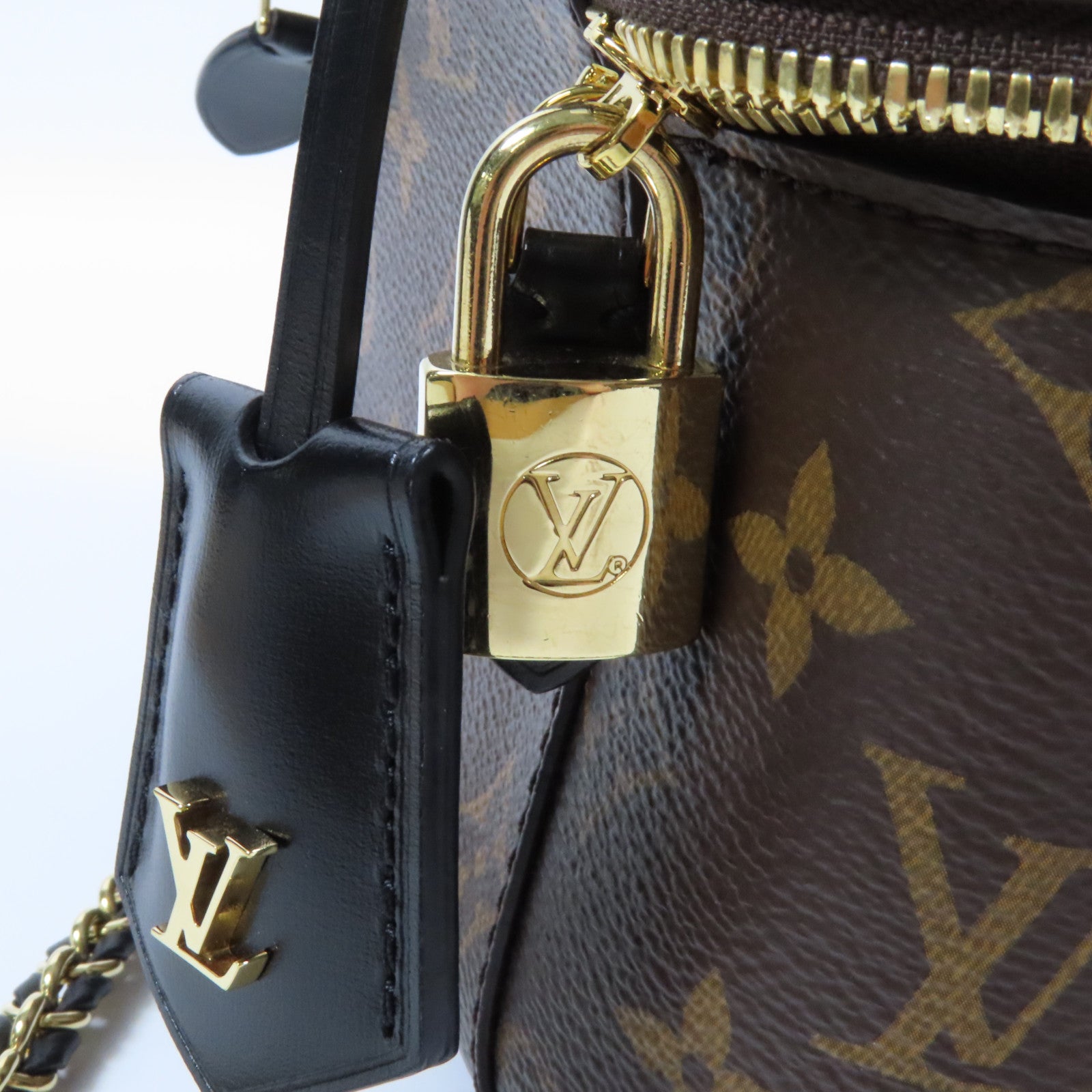 LOUIS VUITTON 【激減優惠】Monogram/Monogram Reverse Vanity PM金扣手挽肩背兩用袋啡色