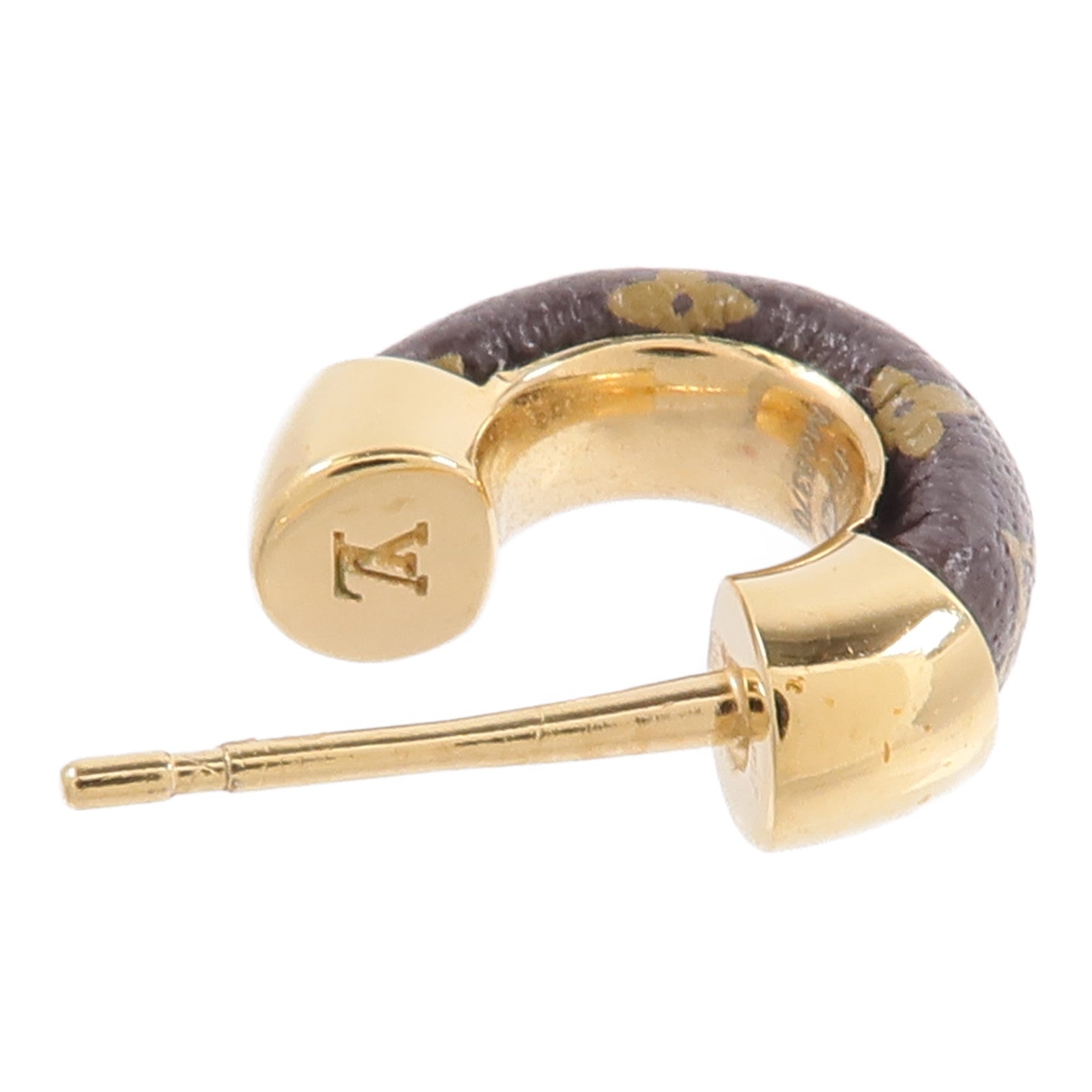 LOUIS VUITTON Monogram Wild LV Mini Hoop耳環