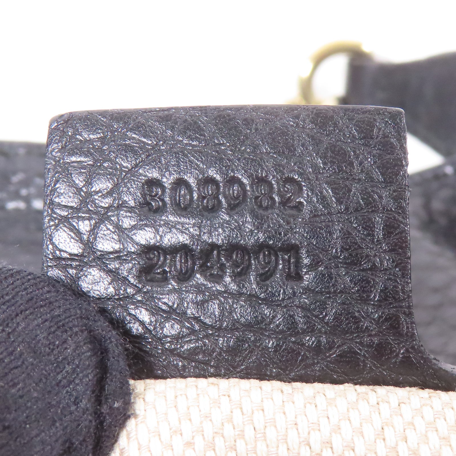 GUCCI GG GHW Soho Pebbled Chain Shoulder Bag 308982 Calfskin Leather Black