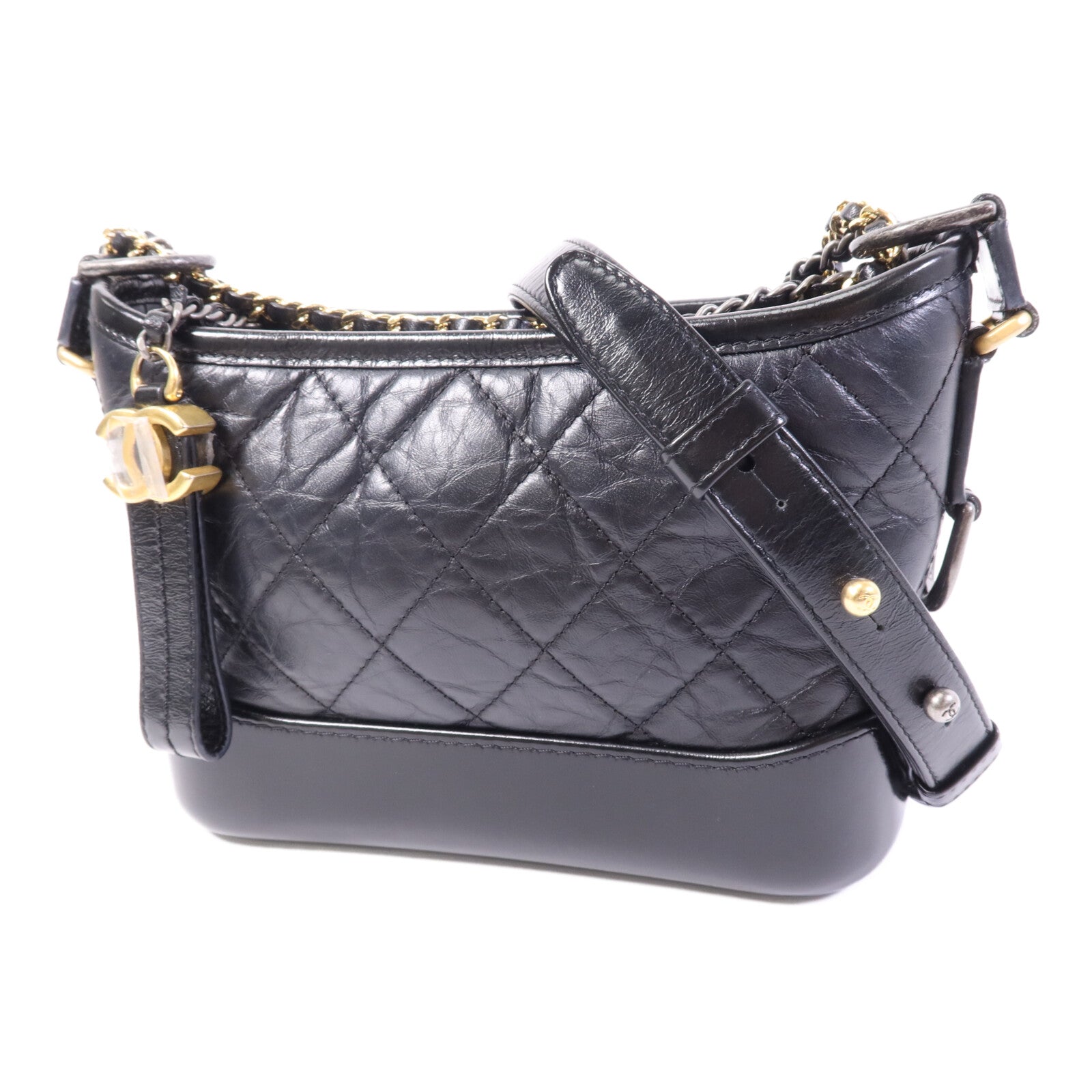 CHANEL 牛皮皮革Gabrielle Small鏈帶肩背袋