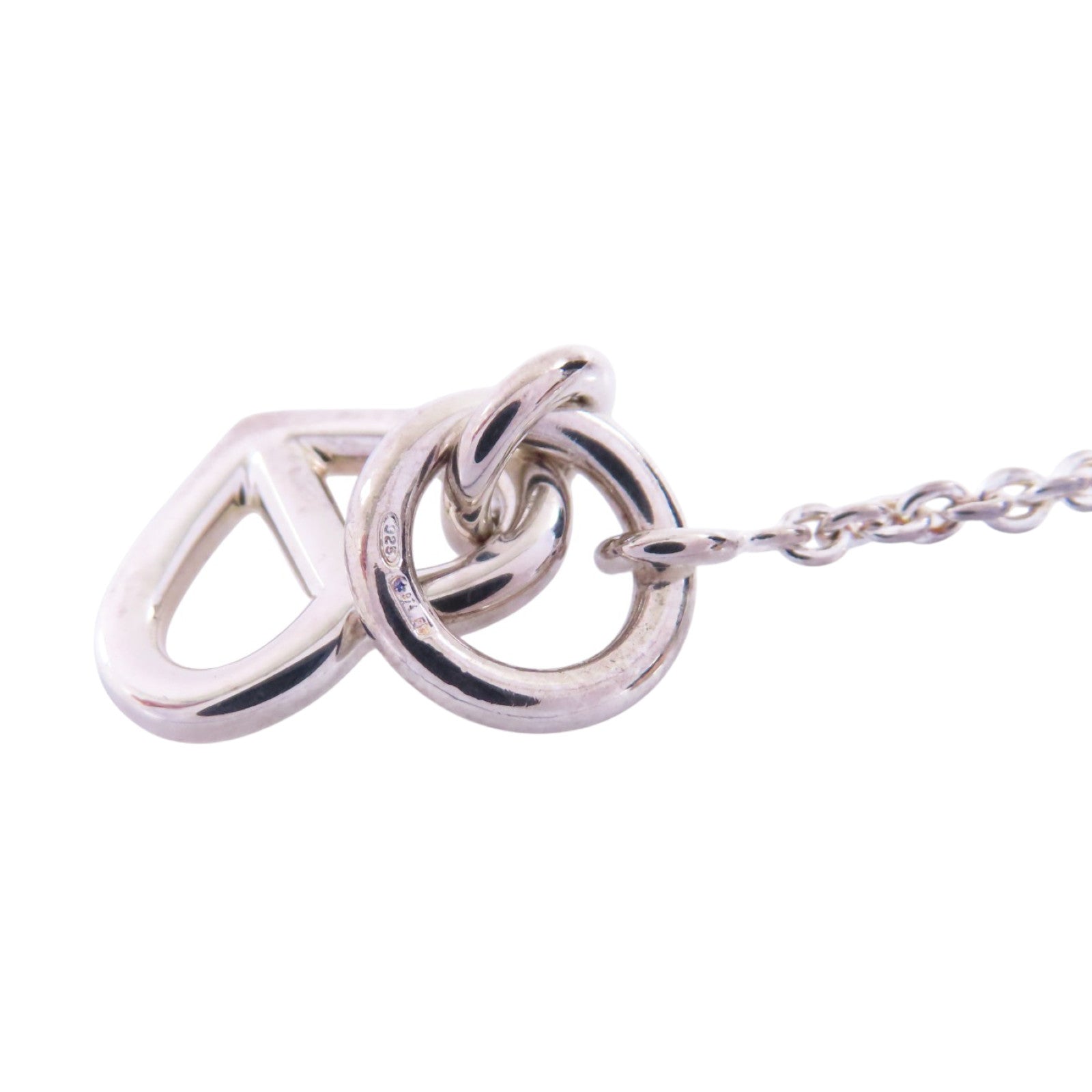 HERMES 925純銀Cache Cœur Amulette Pendant Necklace銀扣項鏈