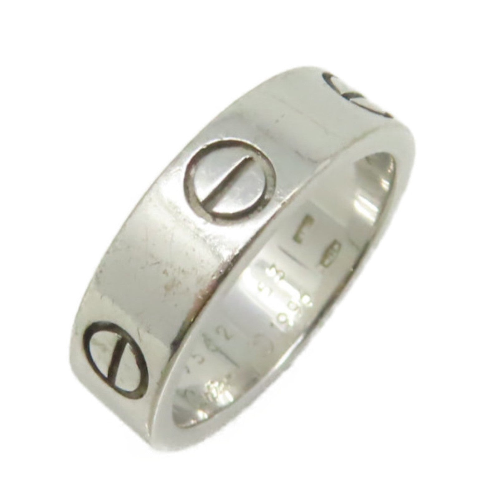 CARTIER 【激減優惠】18K白金Love Ring戒指#53
