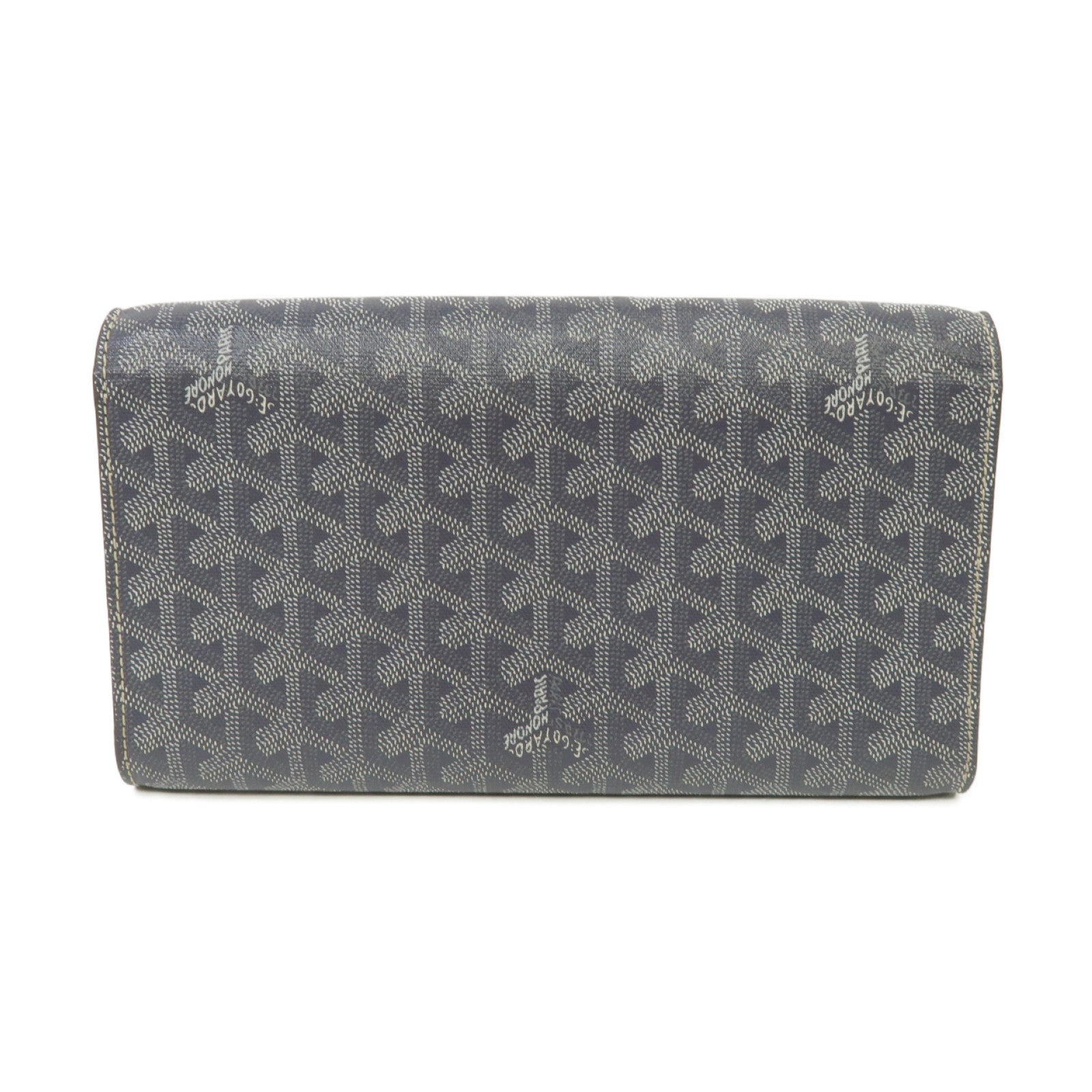 GOYARD 【激減優惠】塗層帆布Pochette Monte銀扣肩背袋灰色