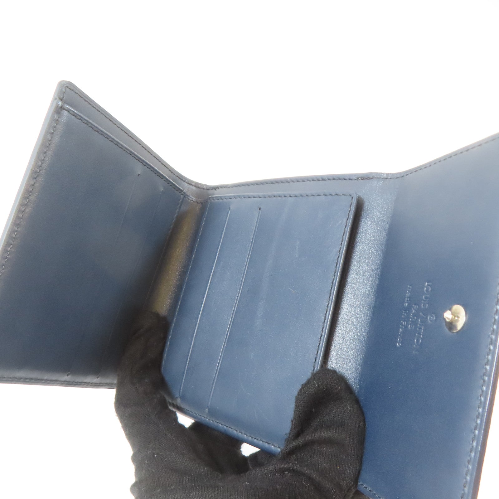 LOUIS VUITTON Monogram Mat Porto Monevier Cult Credit銀扣錢包灰色