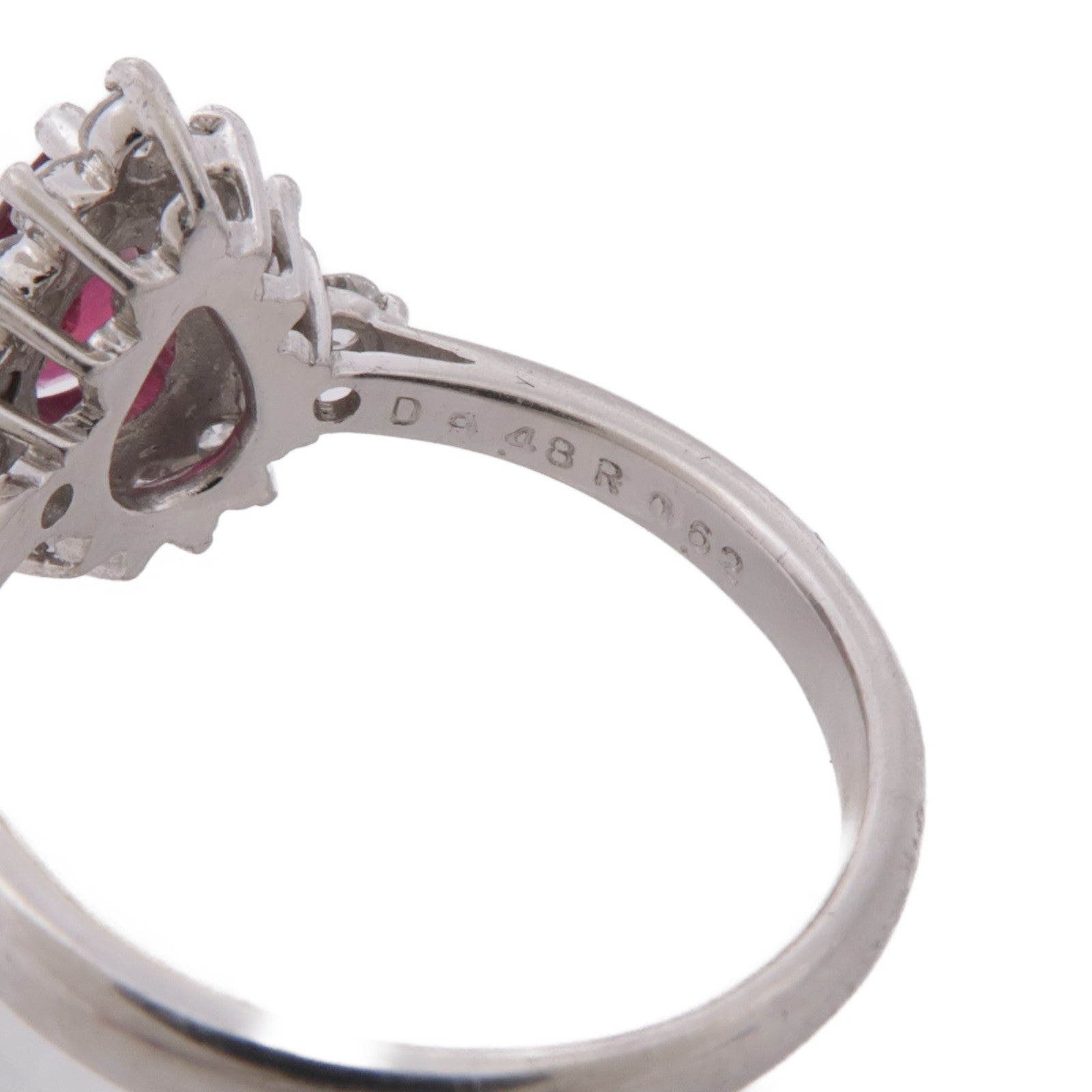 JEWELRY【激減優惠】 鉑金Ruby/Diamond紅寶石鑽石戒指US#5.5