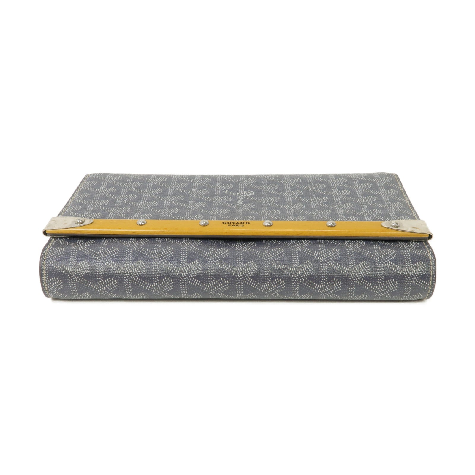 GOYARD 【激減優惠】塗層帆布Pochette Monte銀扣肩背袋灰色
