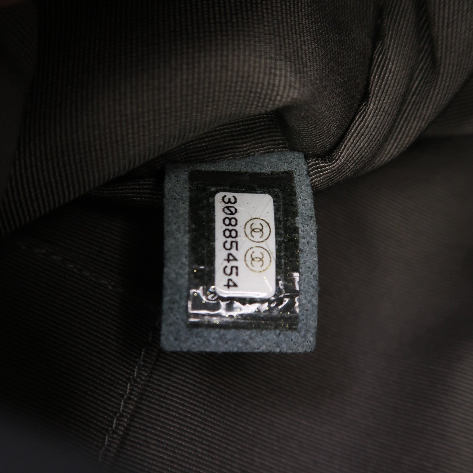 CHANEL 菱格羊皮皮革Drawstring Shoulder Bag金扣鏈帶肩背袋灰色