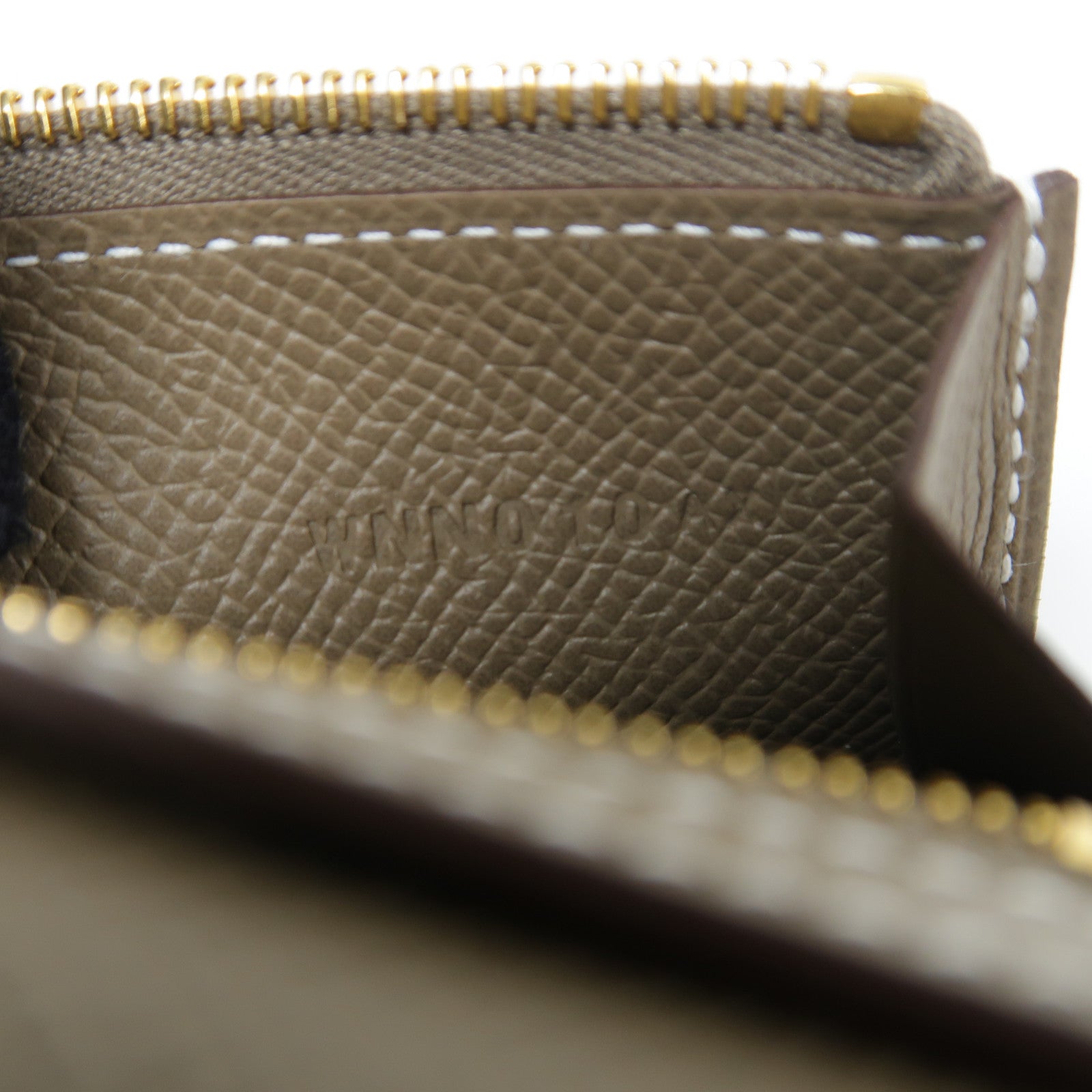 HERMES Epsom皮革Bearn Wallet金扣錢包Etoupe