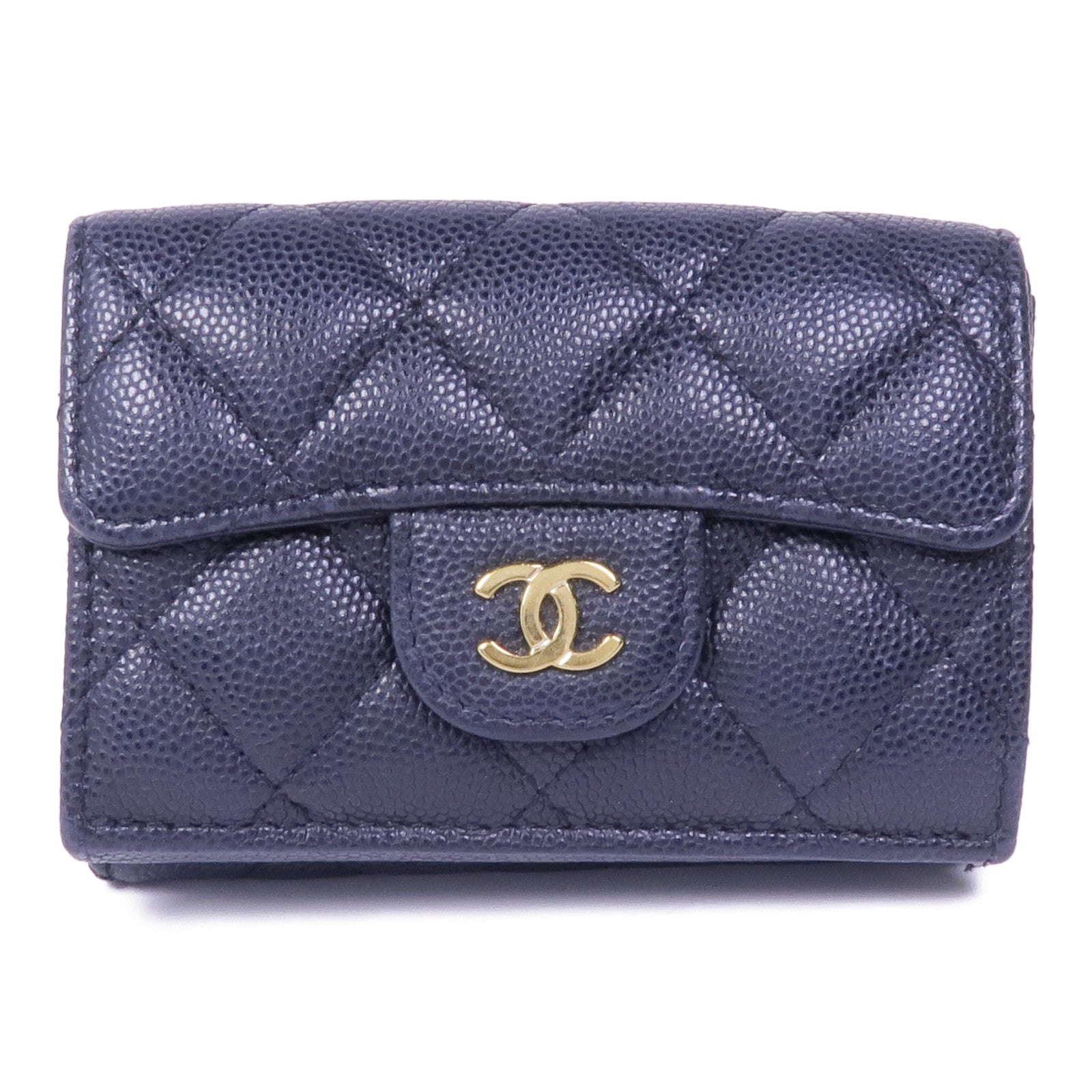 CHANEL 牛皮皮革Wallet金扣錢包