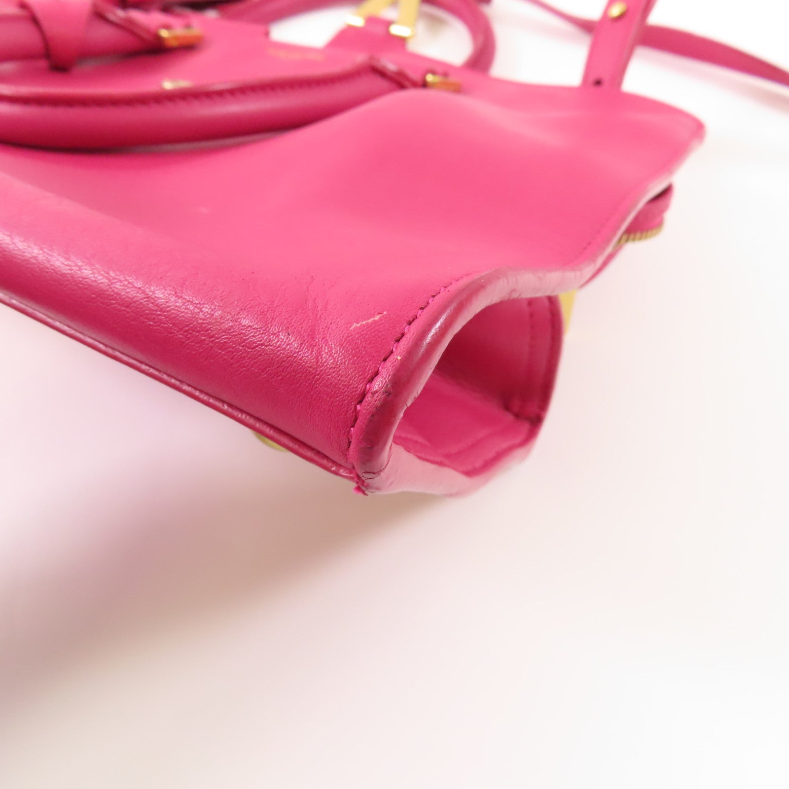 YVES SAINT LAURENT 【激減優惠】牛皮皮革Y Cabas金扣手挽肩背兩用袋