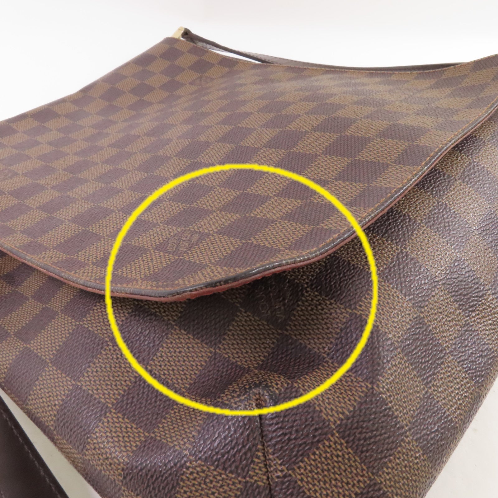 LOUIS VUITTON 【激減優惠】Damier Ebene Musette Shoulder Bag金扣肩背袋啡色