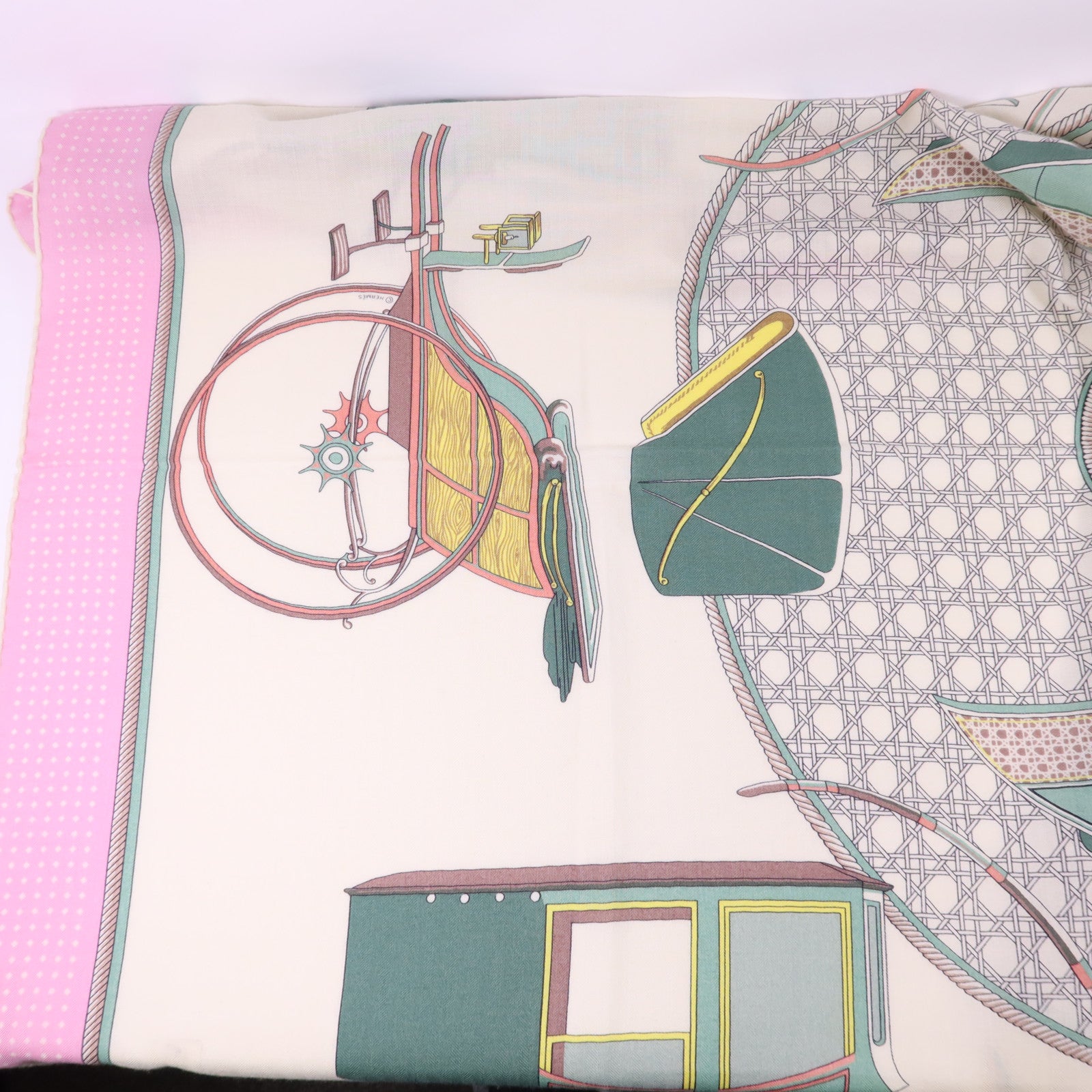 HERMES 絲質/羊絨Scarf 140X140絲巾