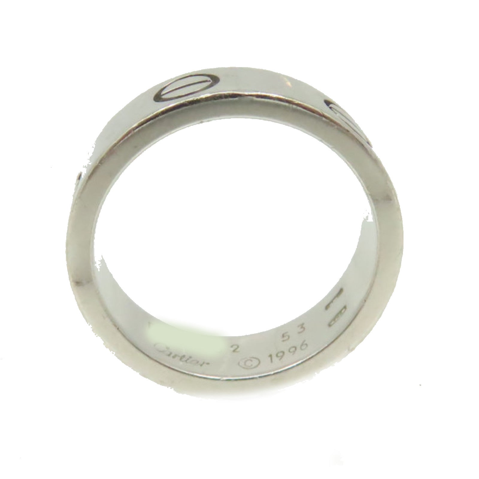 CARTIER 【激減優惠】18K白金Love Ring戒指#53