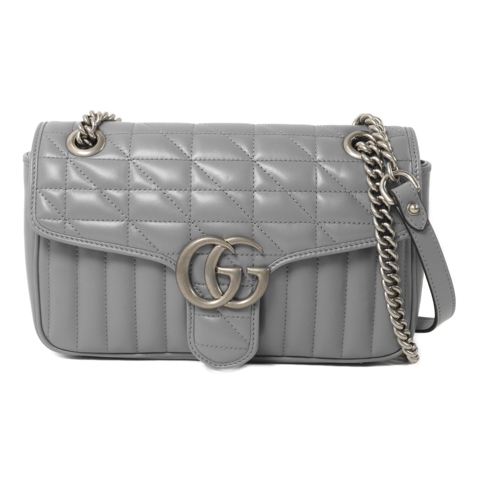 GUCCI 牛皮皮革GG Marmont Shoulder Bag鏈帶肩背袋