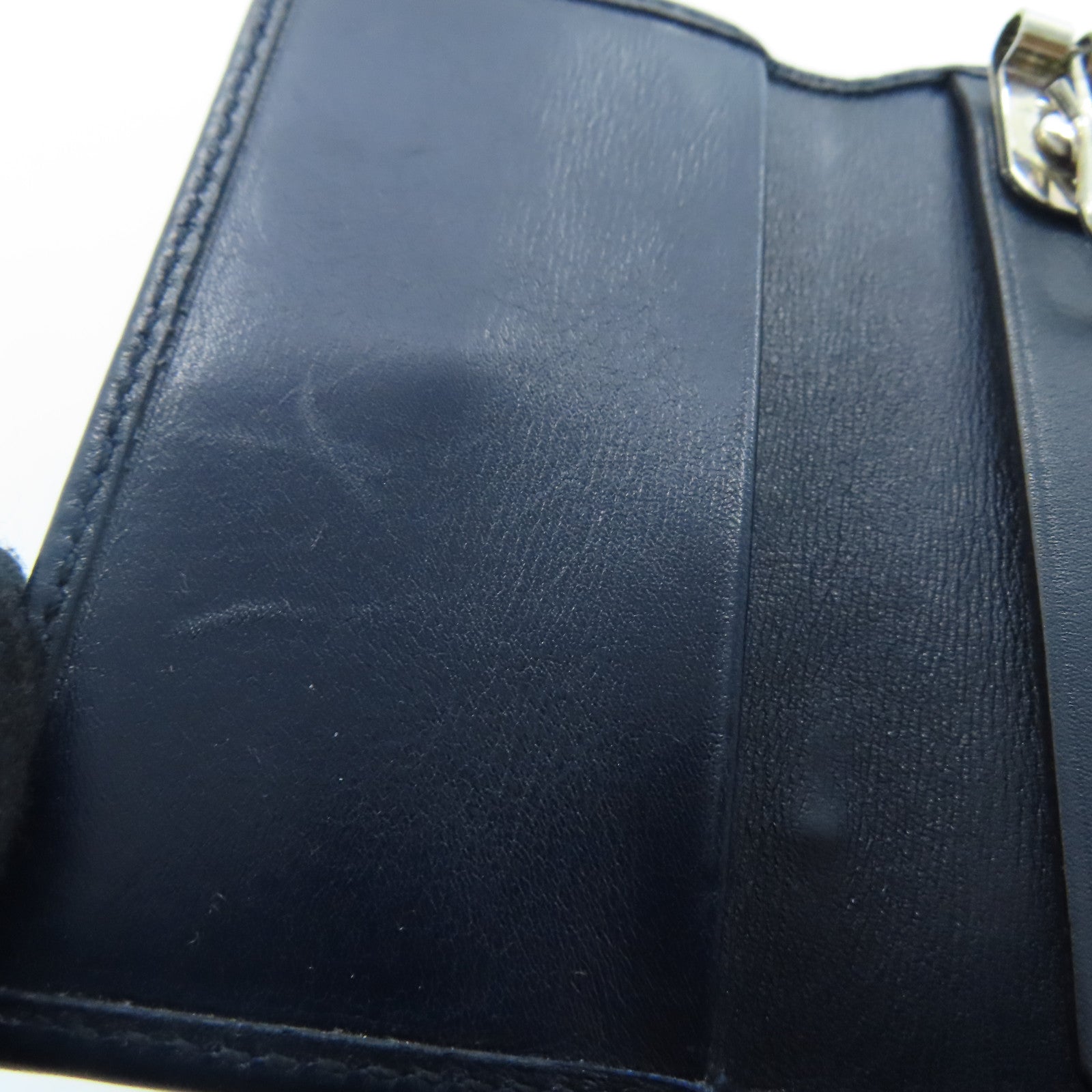 GUCCI 帆布Key Holder銀扣鎖匙包藍色
