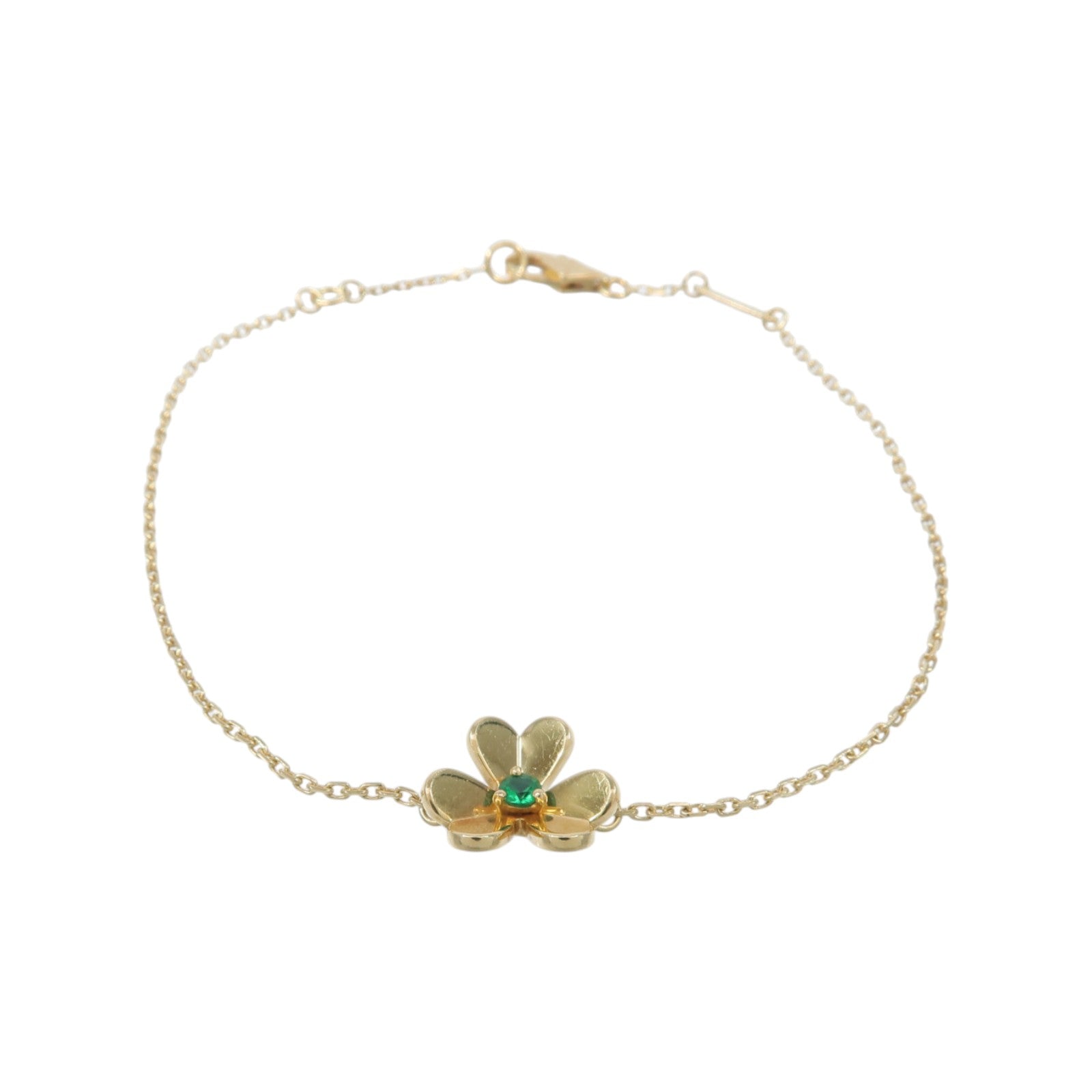 Van Cleef & Arpels 18K黃金Frivole Bracelet綠寶石手鏈