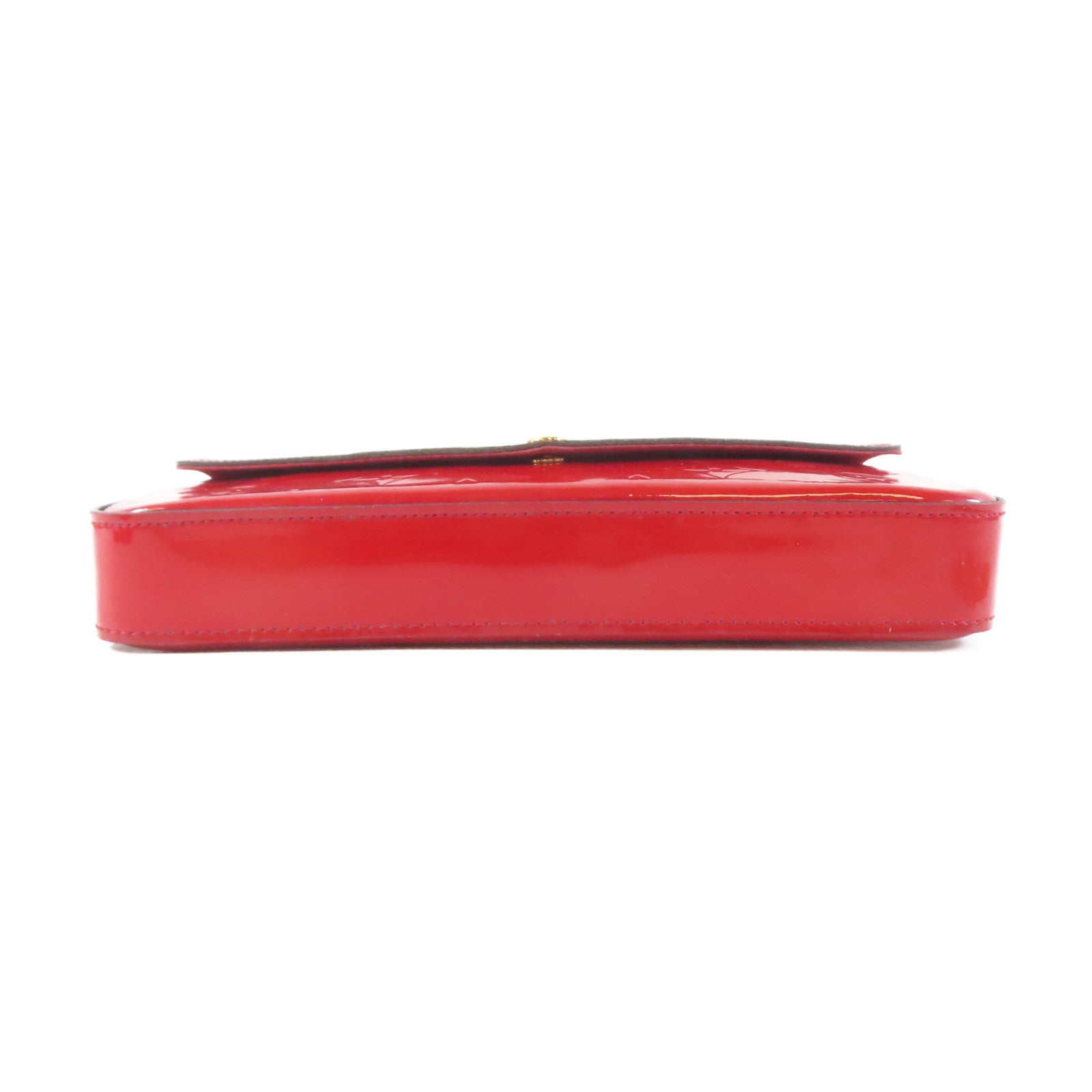 LOUIS VUITTON Vernis Pochette Felicie金扣鏈帶肩背袋紅色